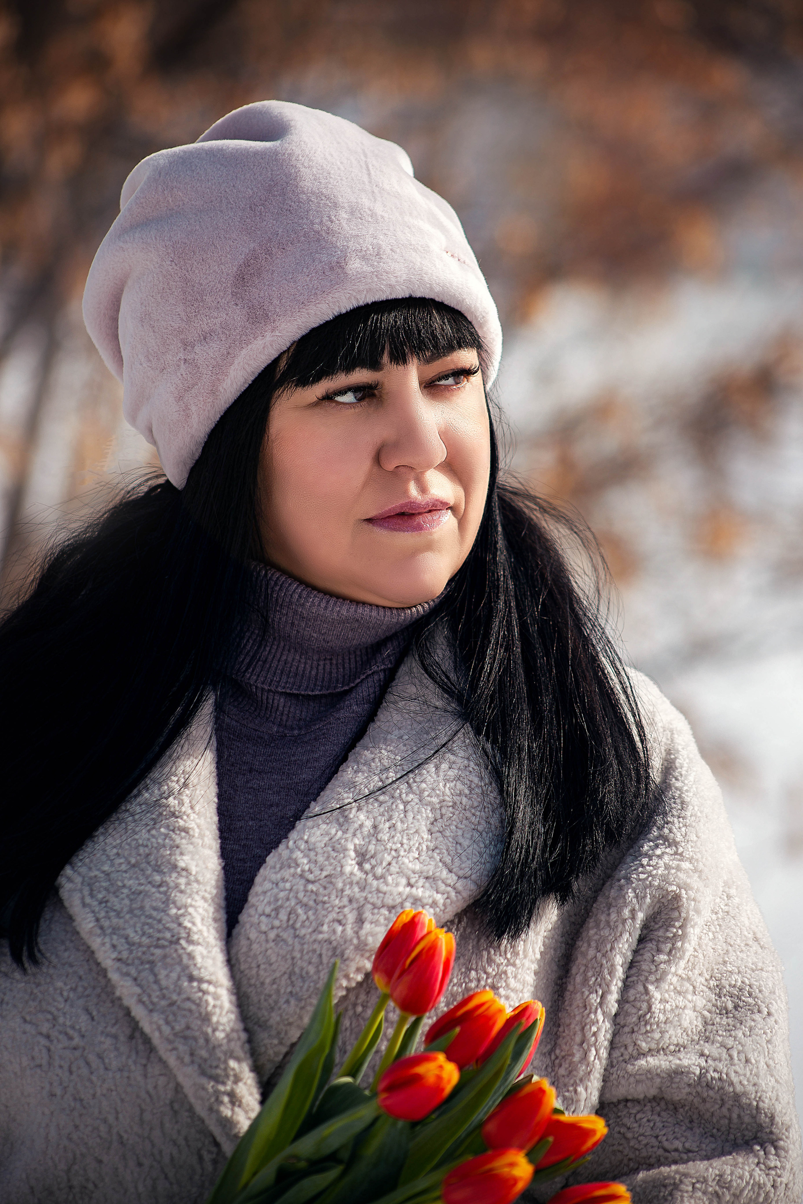 Мама и дочь с тюльпанами. Рыжий Фотограф Иркутск