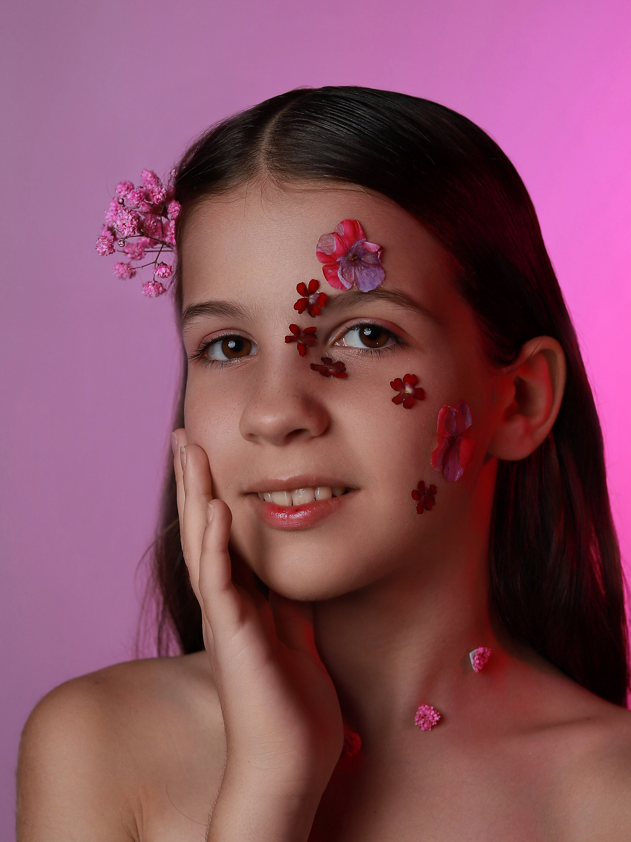 Портреты с цветами. Фотограф Юлия Мальцева