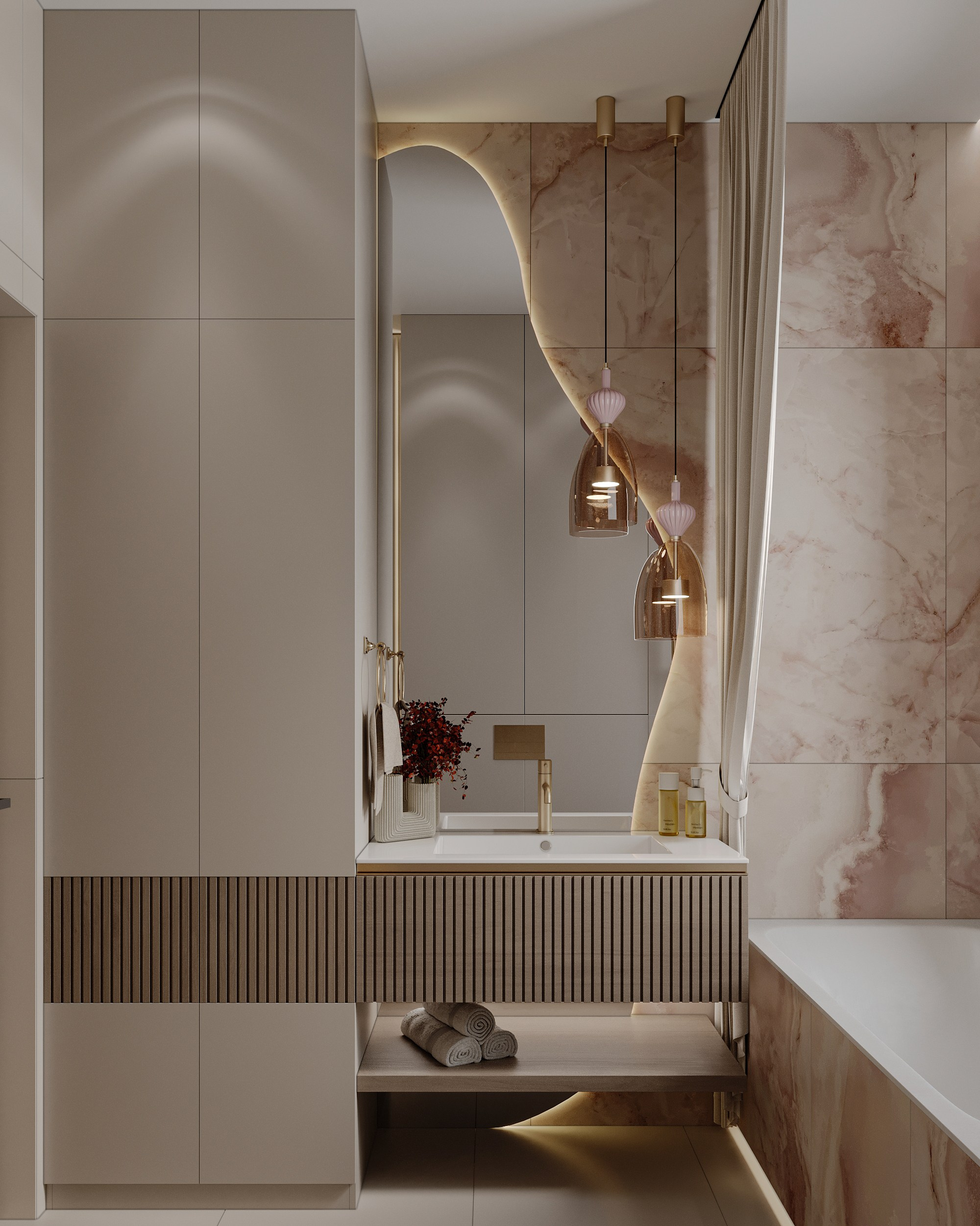 Визуализация загородного дома (интерьерная). Королёва Анастасия | 3D визуализатор