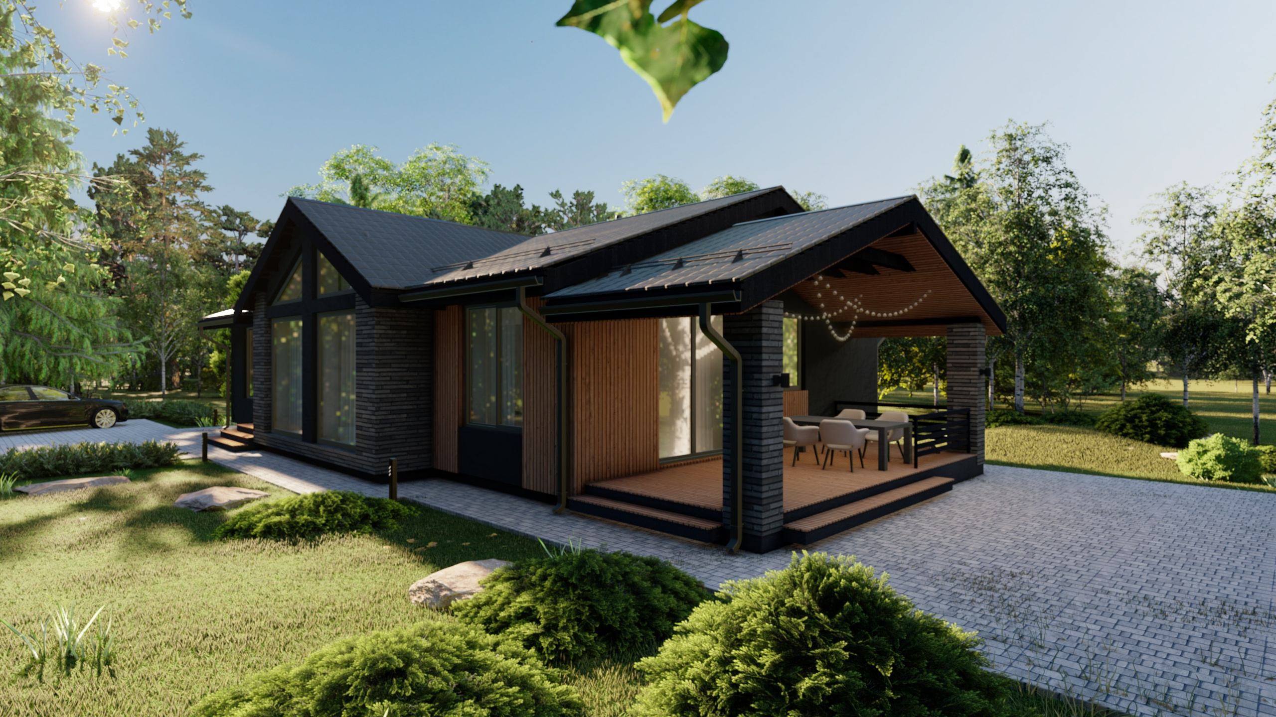 Проект дома 120 м2 с сауной и террасой | Архитектор-ГАП Елена Панова. РАЦИОНАЛЬНЫЕ ДОМА 150-350 м2 В МОСКВЕ И МО