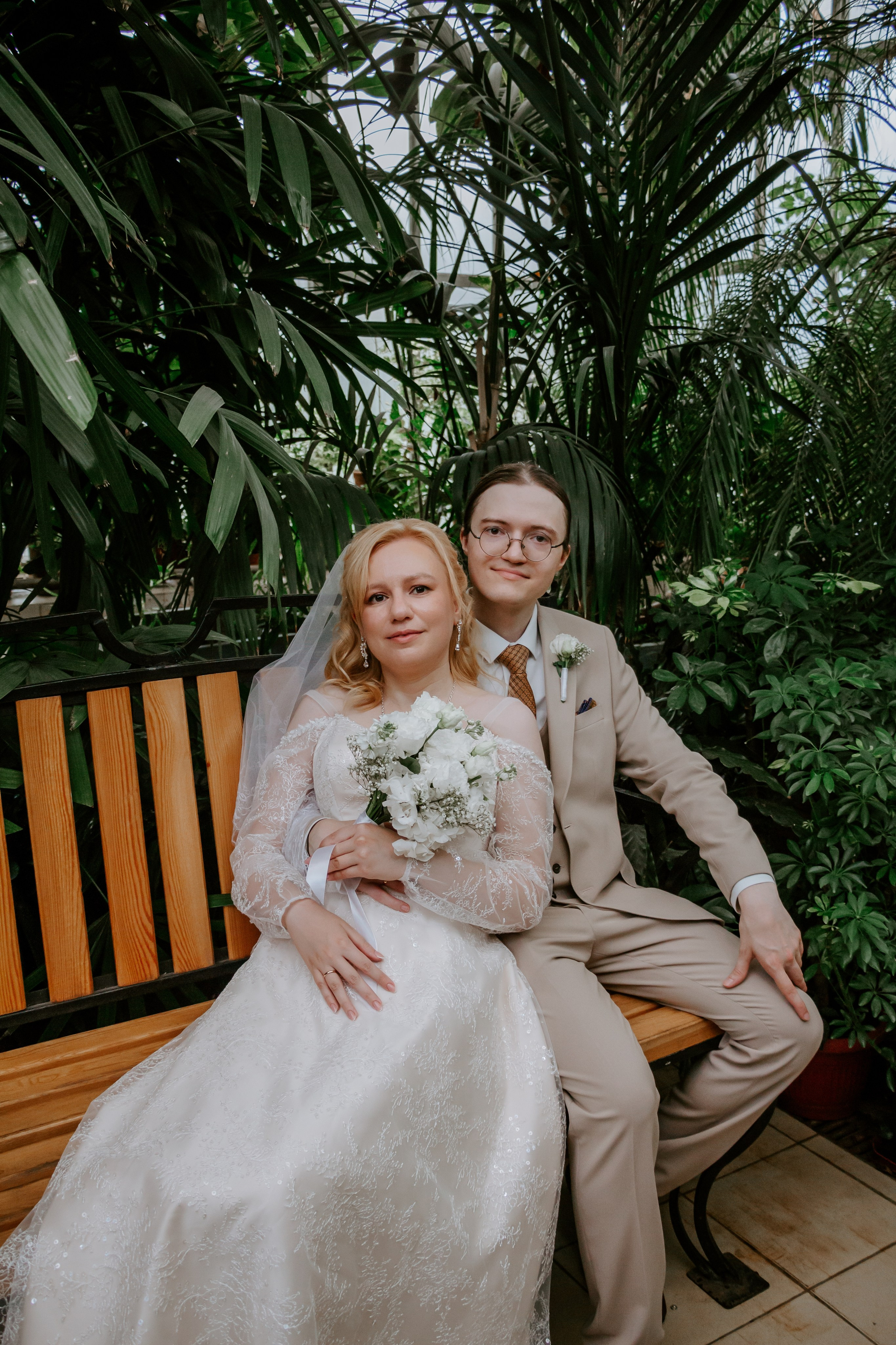 Свадебная фотосессия в оранжерее, Екатеринбург. Александр и Дарья. Фотограф в Екатеринбурге Пойгина Елена