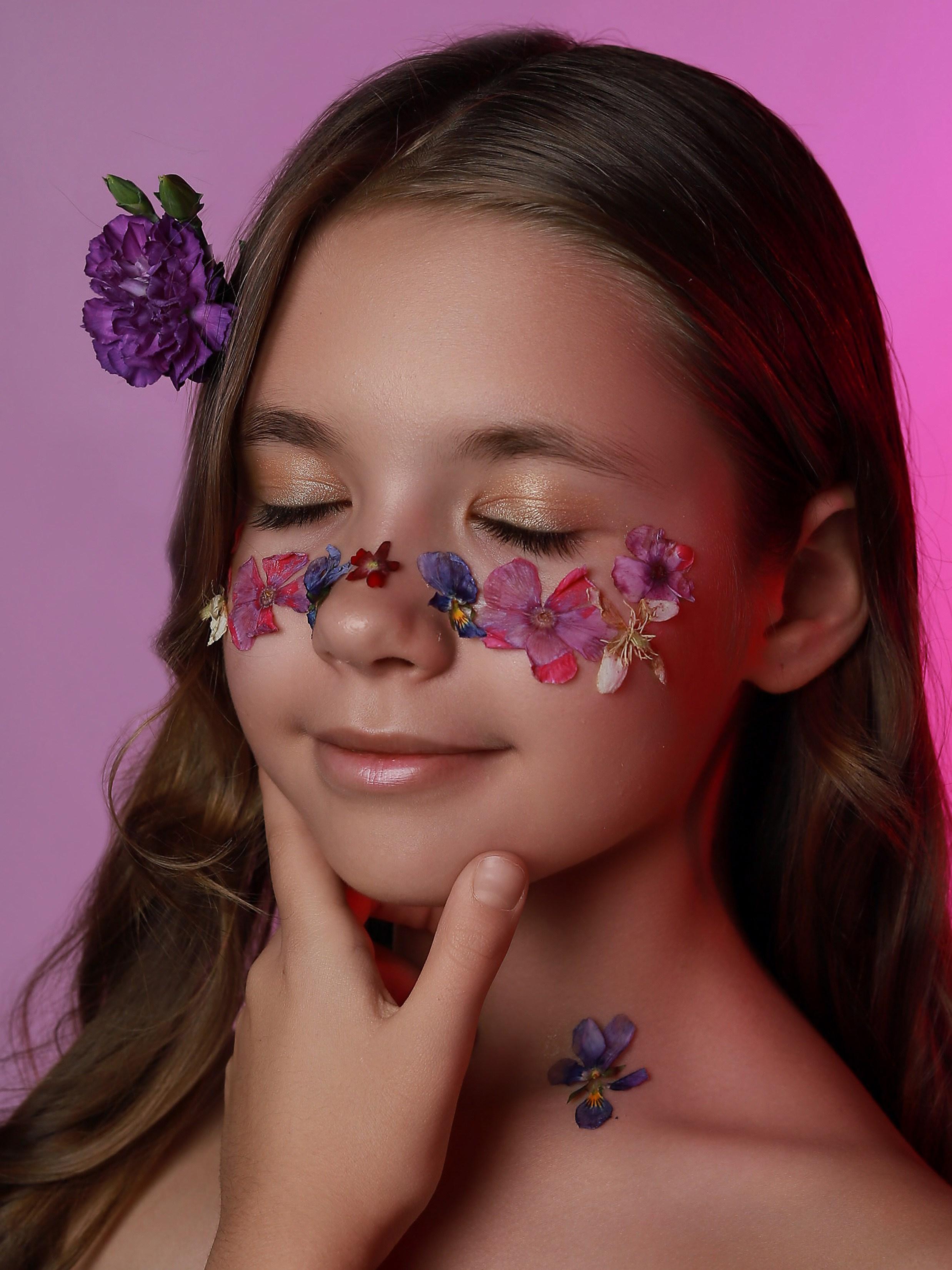 Портреты с цветами. Фотограф Юлия Мальцева