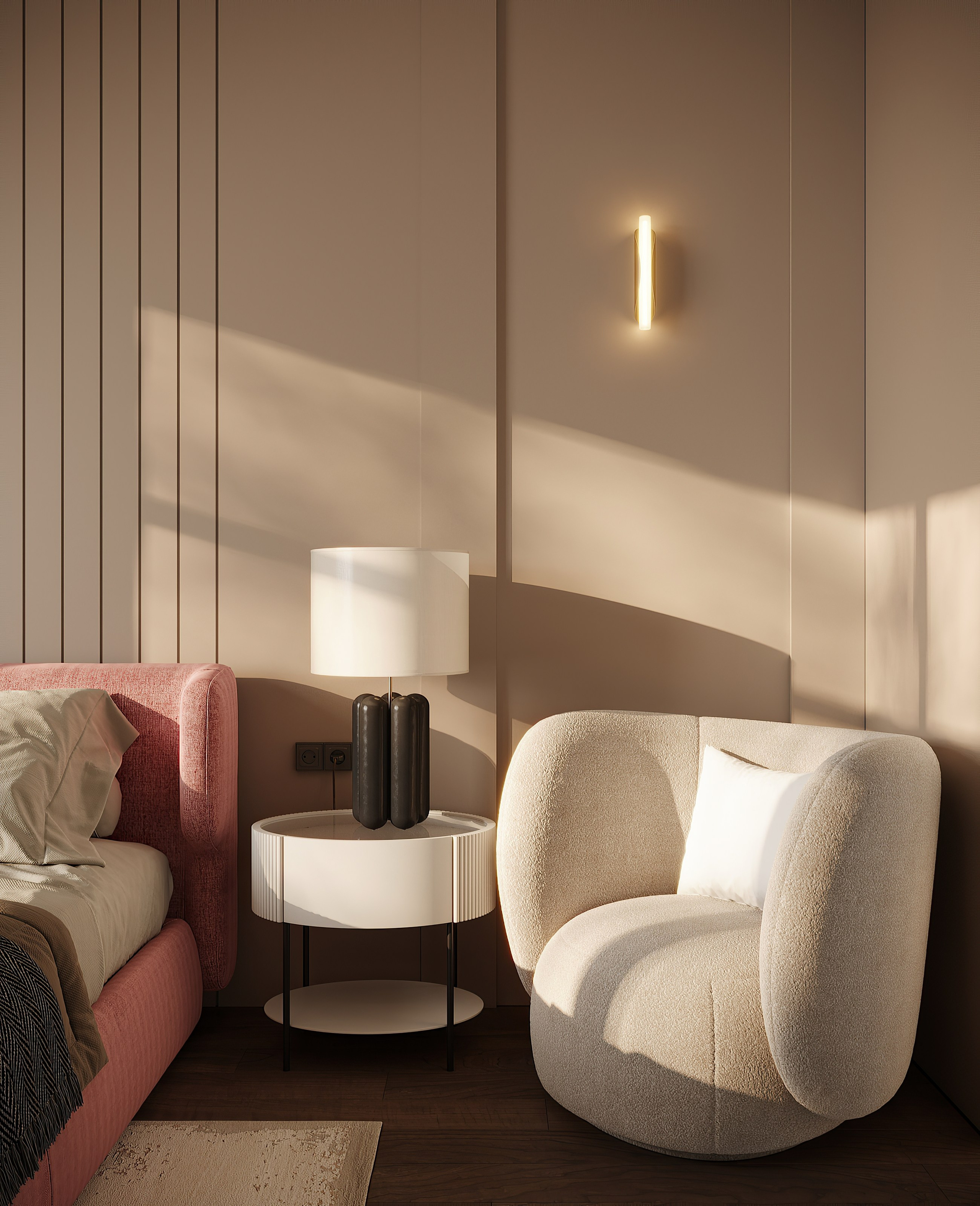 Гостевая спальня по проекту Мартыновой Н. и Бородиной Е. Визуализатор Векшина Елена