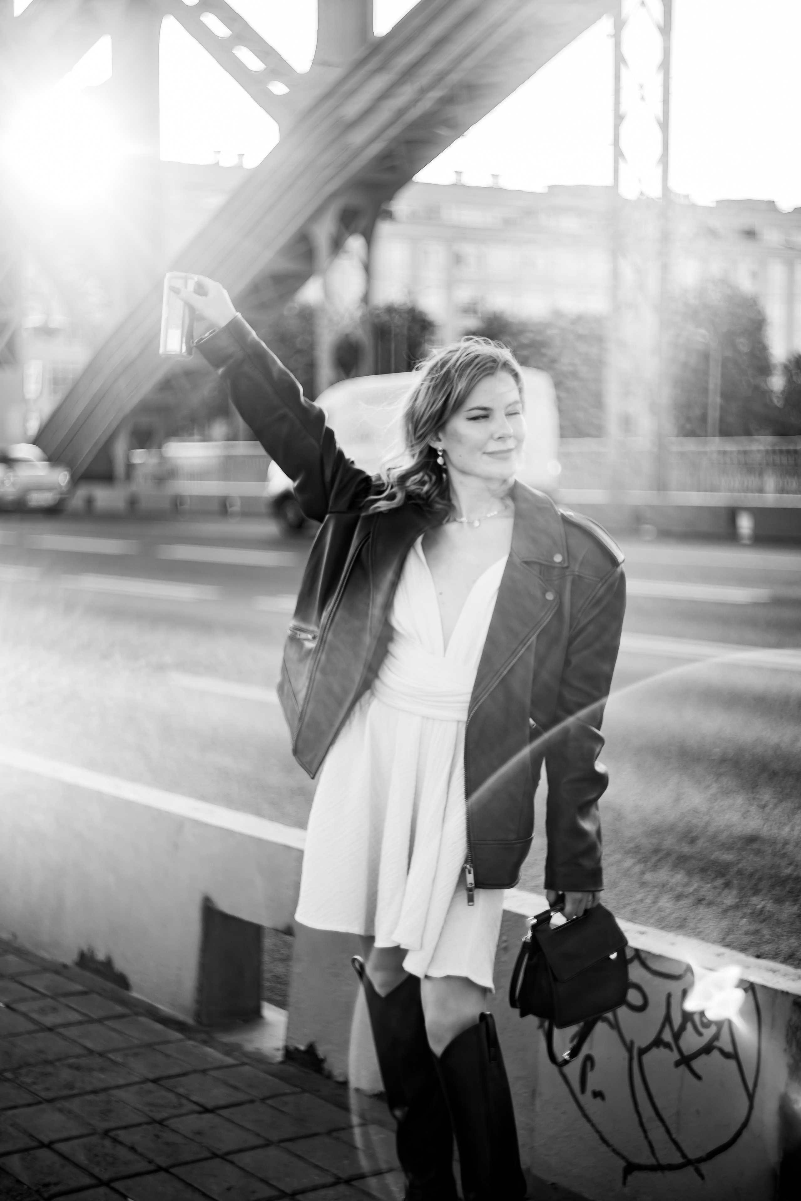 Невская ратуша и Большеохтинский мост (2025). Драчёва Елена портретный фотограф Санкт-Петербург