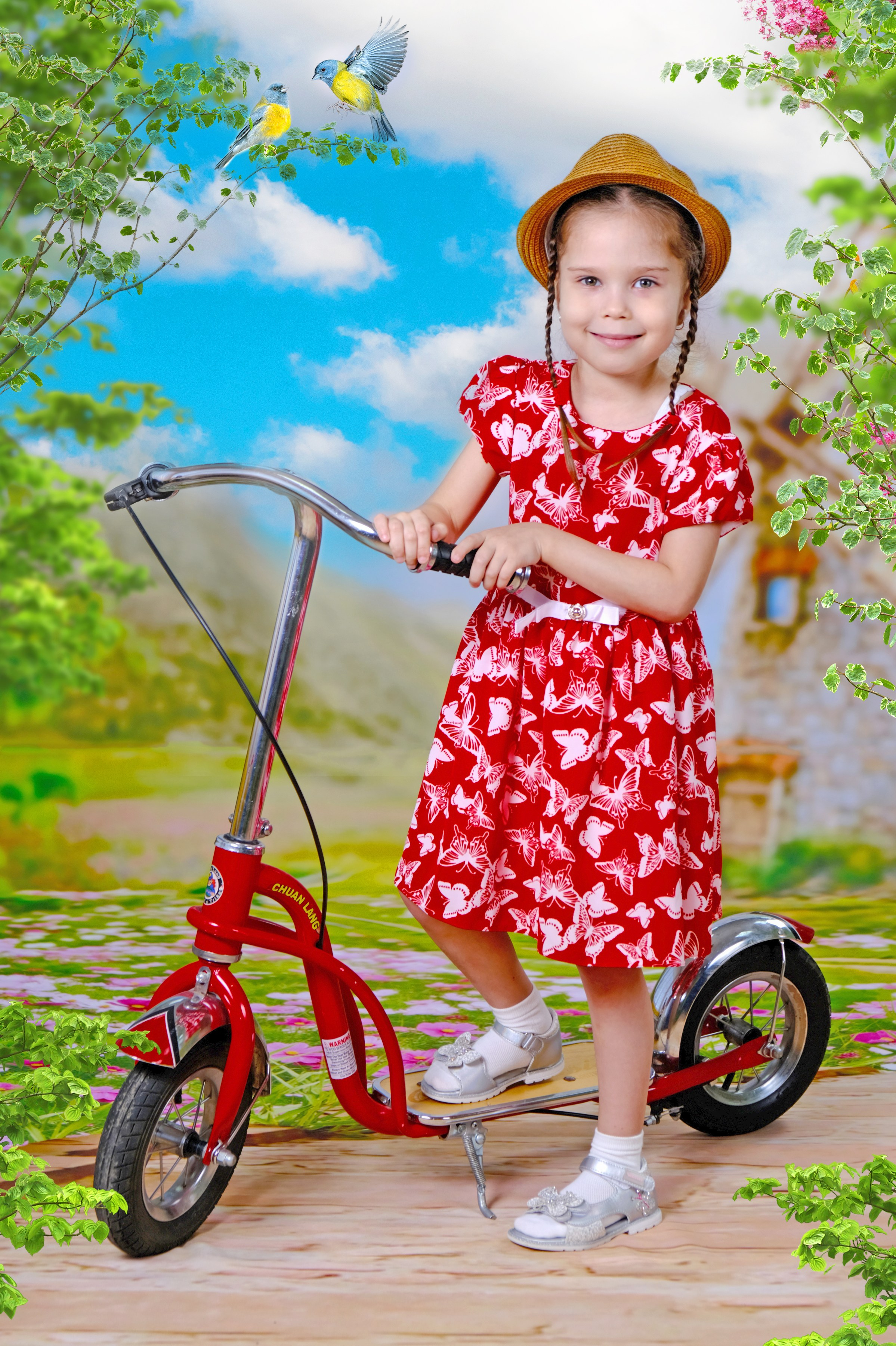 На самокате. ФотоАрт