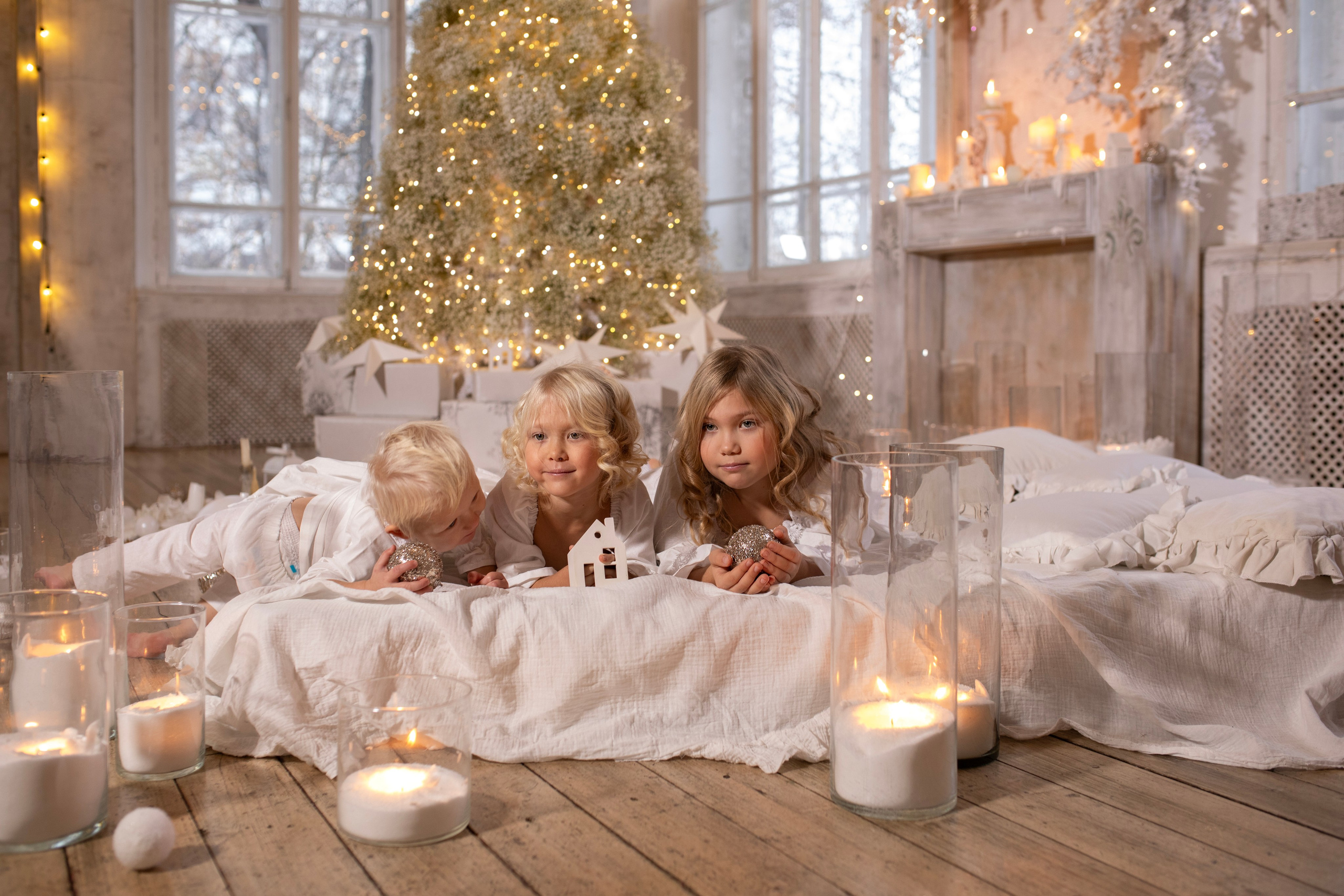 Новогодняя фотосессия Анны с детьми. Арт- фотограф Москва