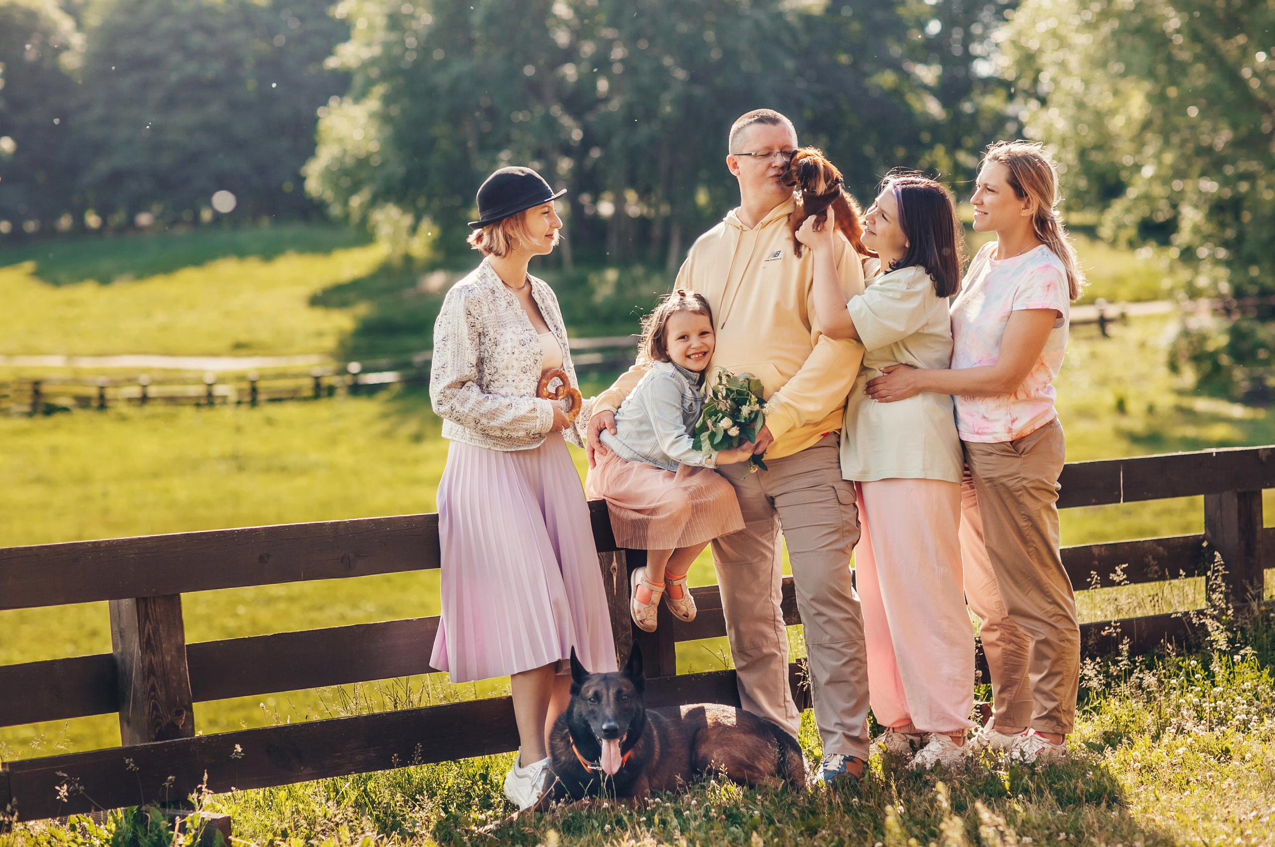 Елена, Андрей, Маша, Настя, Даша, Кирюша и Карди. Детский и семейный фотограф в Москве Анна Ипатьева