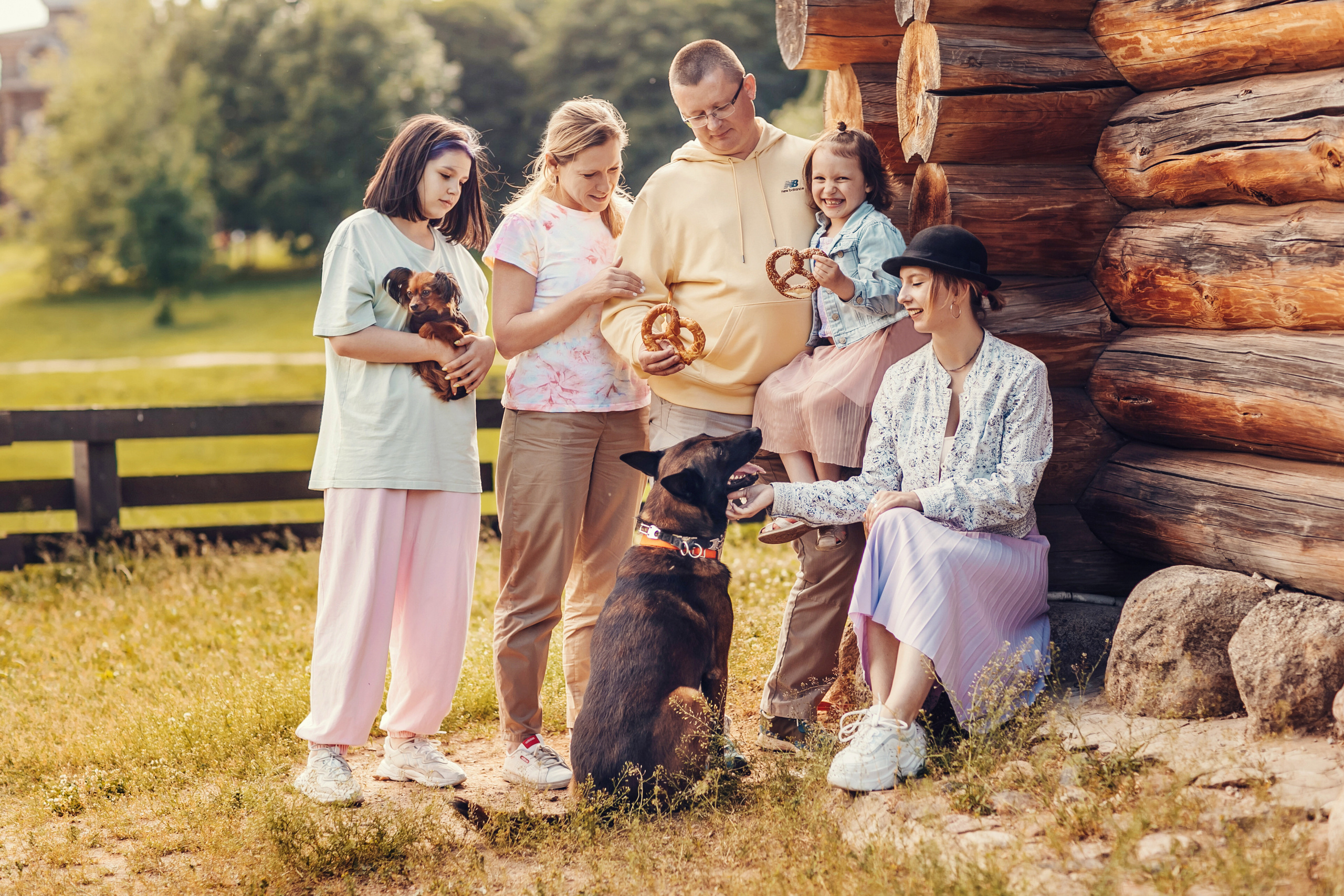 Елена, Андрей, Маша, Настя, Даша, Кирюша и Карди. Детский и семейный фотограф в Москве Анна Ипатьева