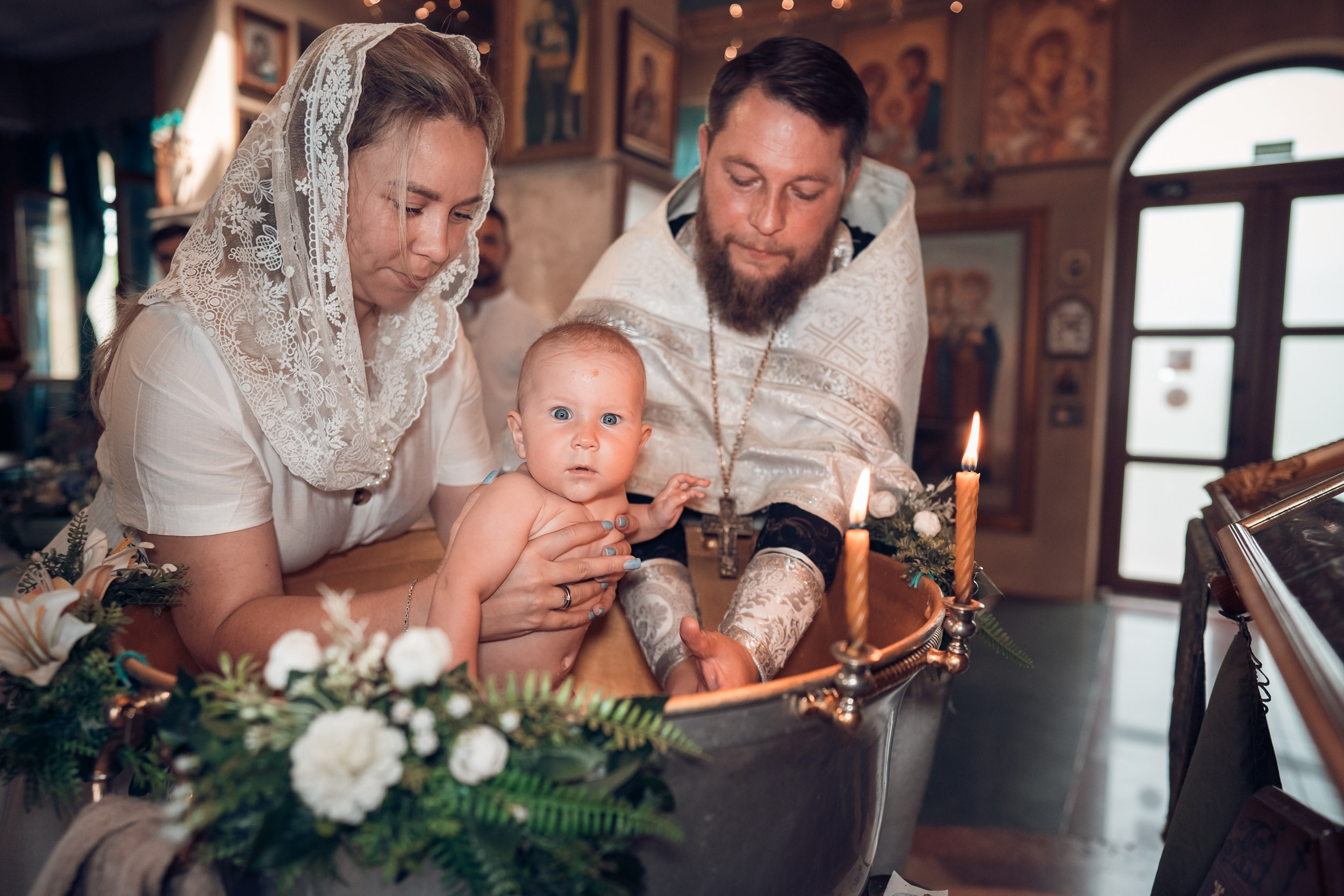 Крещение в храме Прп.Сергия Радонежского с. Орлиное. Церковный фотограф Севастополь