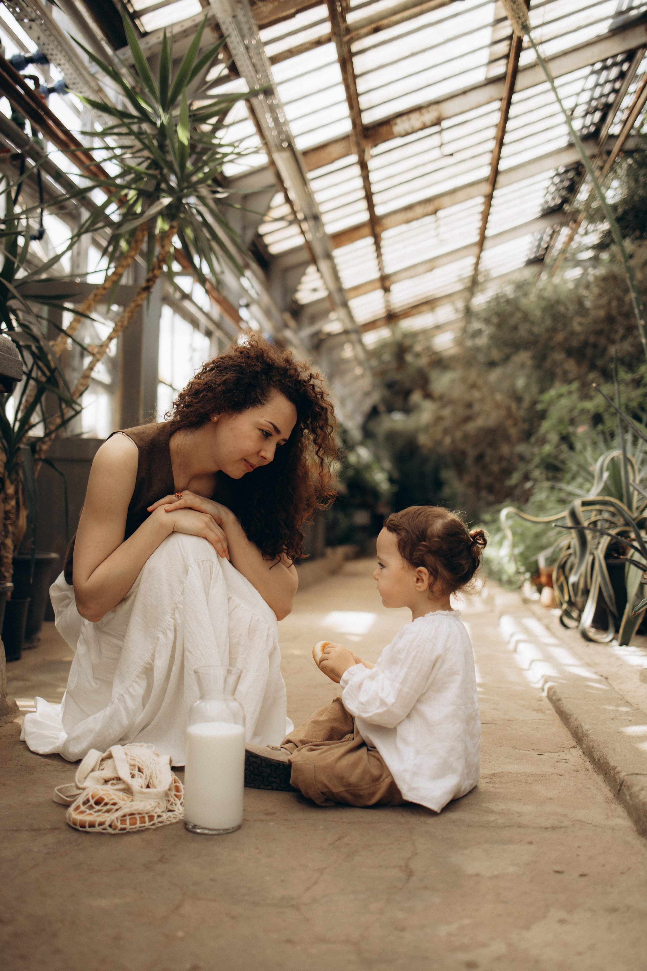 Прогулка по оранжерее. Семейный фотограф в Москве Ксения Аганина
