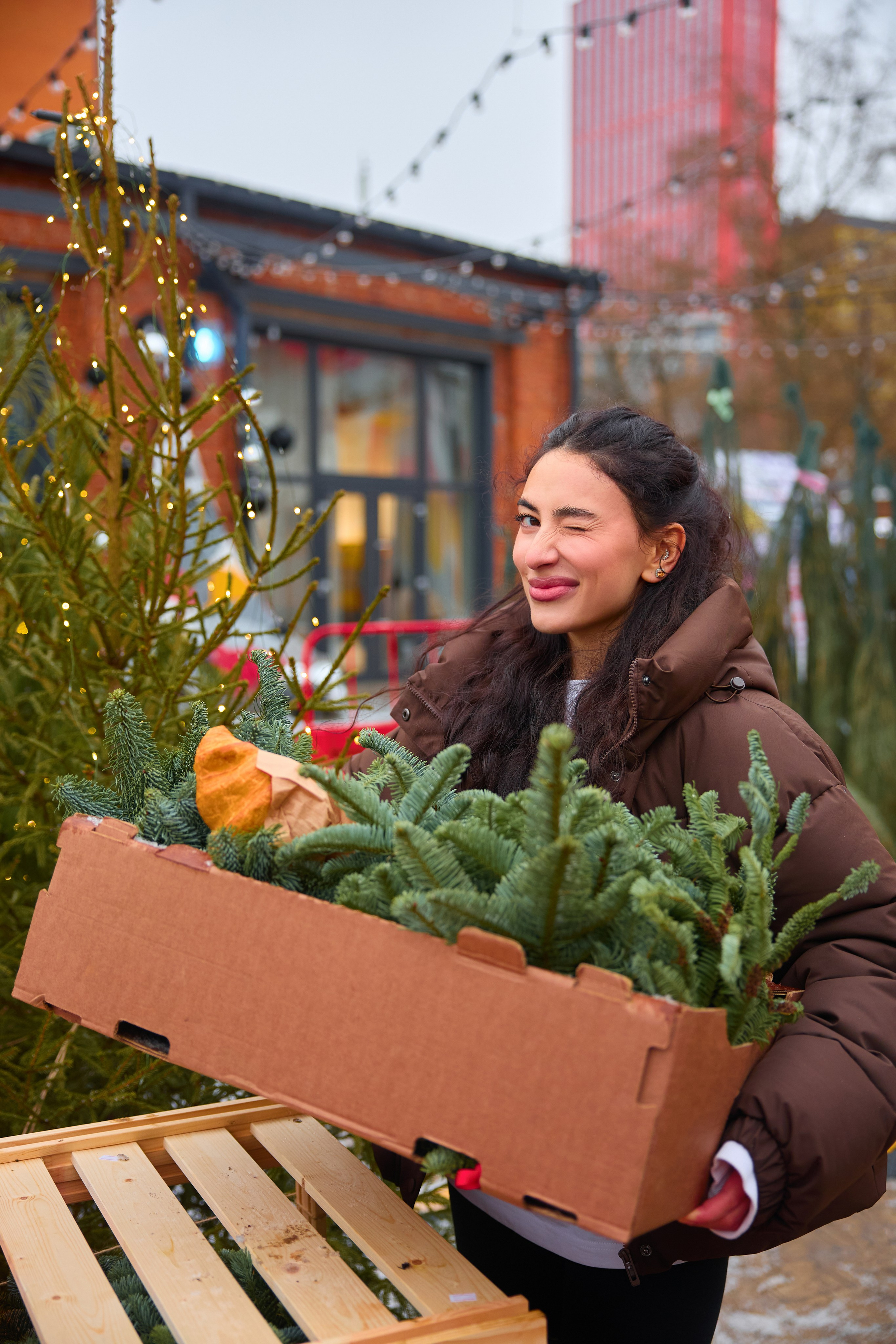 Зимняя уличная фотоессия. Фотограф Москва Карпова Евгения