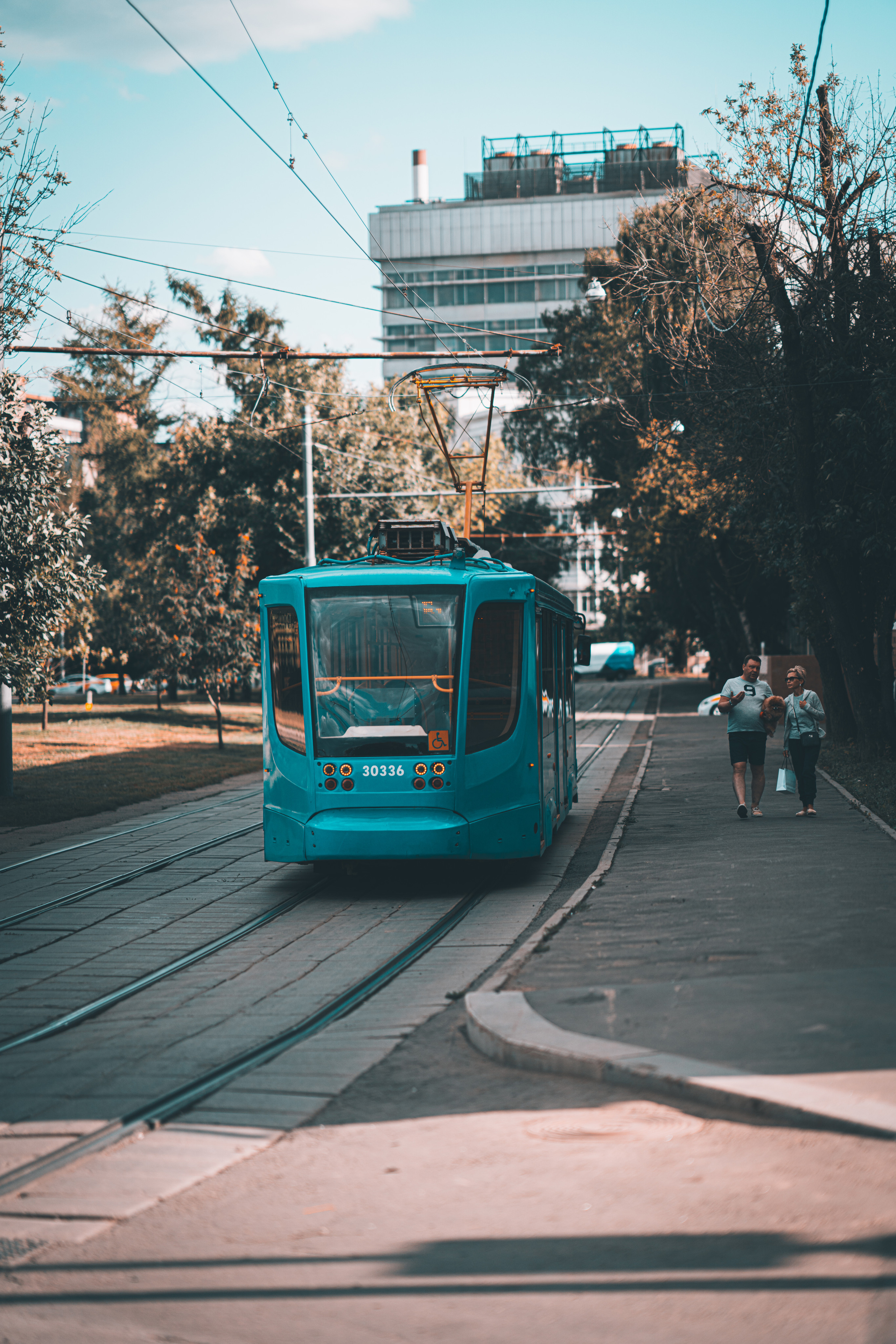 Трамвай в районе Сыромятнического гидроузла