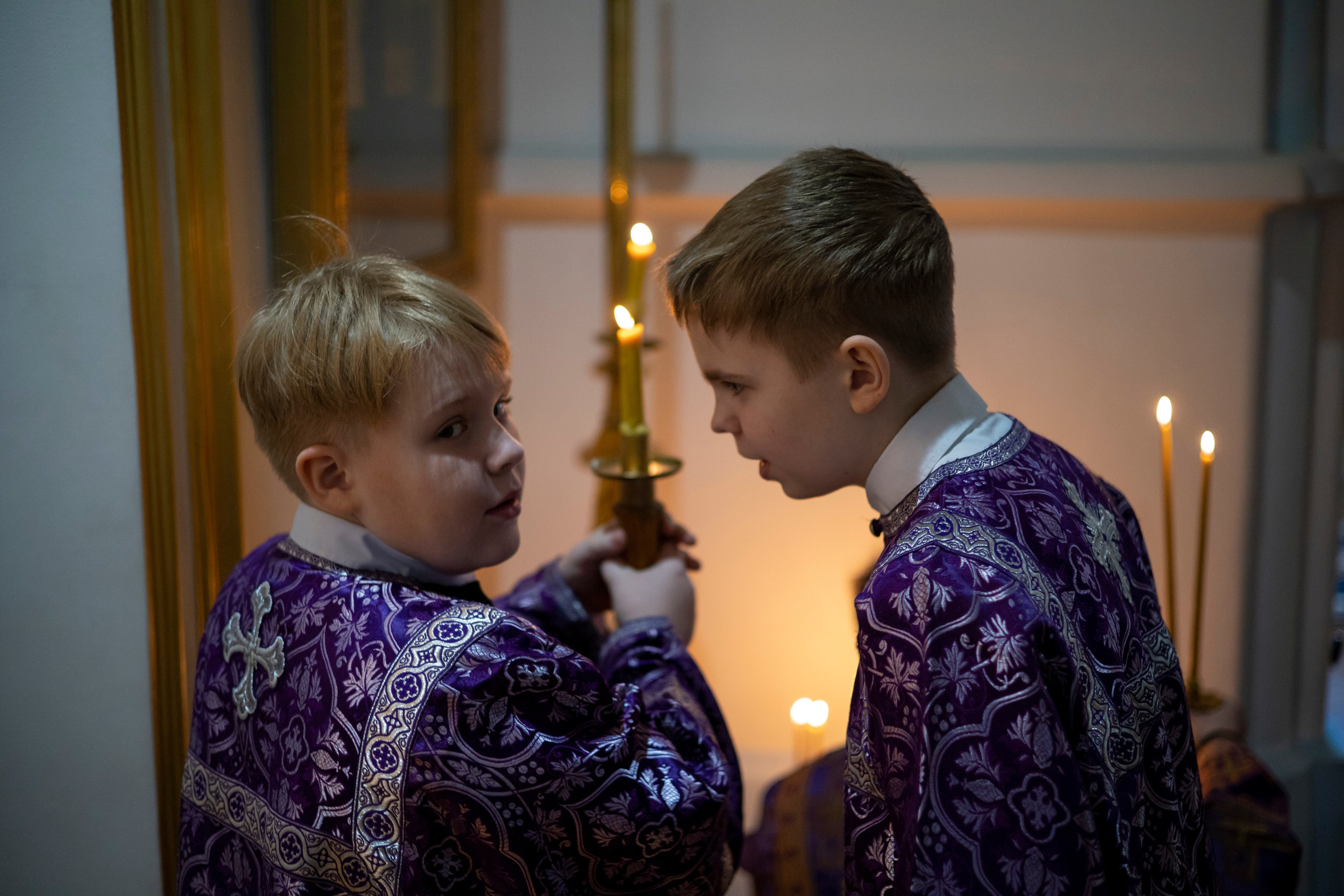 ВСЕНОЩНОЕ БДЕНИЕ С ЧИНОМ ИЗНЕСЕНИЯ ЧЕСТНОГО И ЖИВОТВОРЯЩЕГО КРЕСТА ГОСПОДНЯ. НИКОЛО-БОГОЯВЛЕНСКИЙ МОРСКОЙ СОБОР