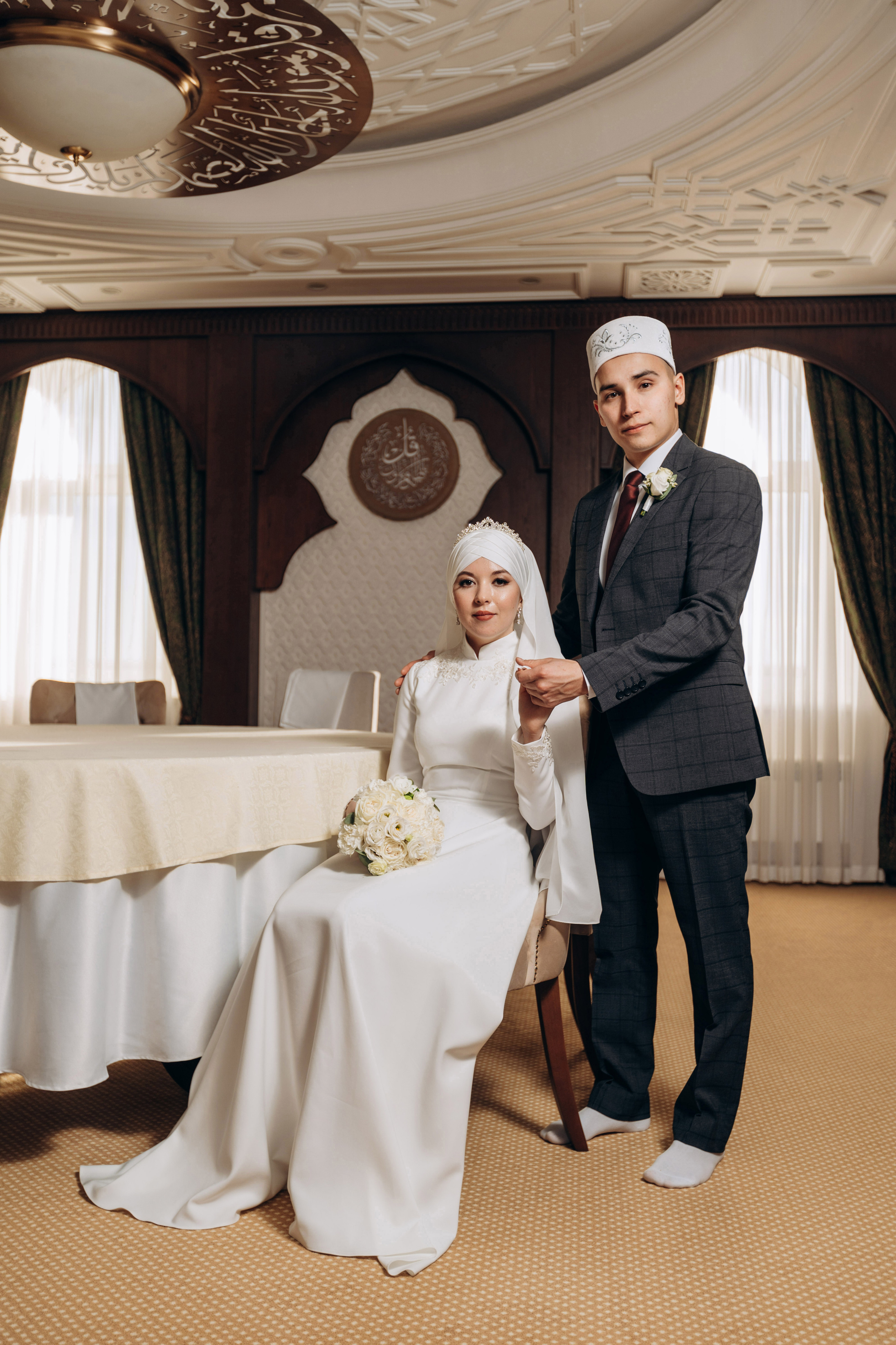 никах в мечети Ахмадзаки,  фотосессия в мечети Ахмадзаки, фотограф на никах Казань Ranas4you, образ невесты на никах, завязывание платка Казань, платье на никах Казань, фотограф на мусульманские свадьбы Ranas4you