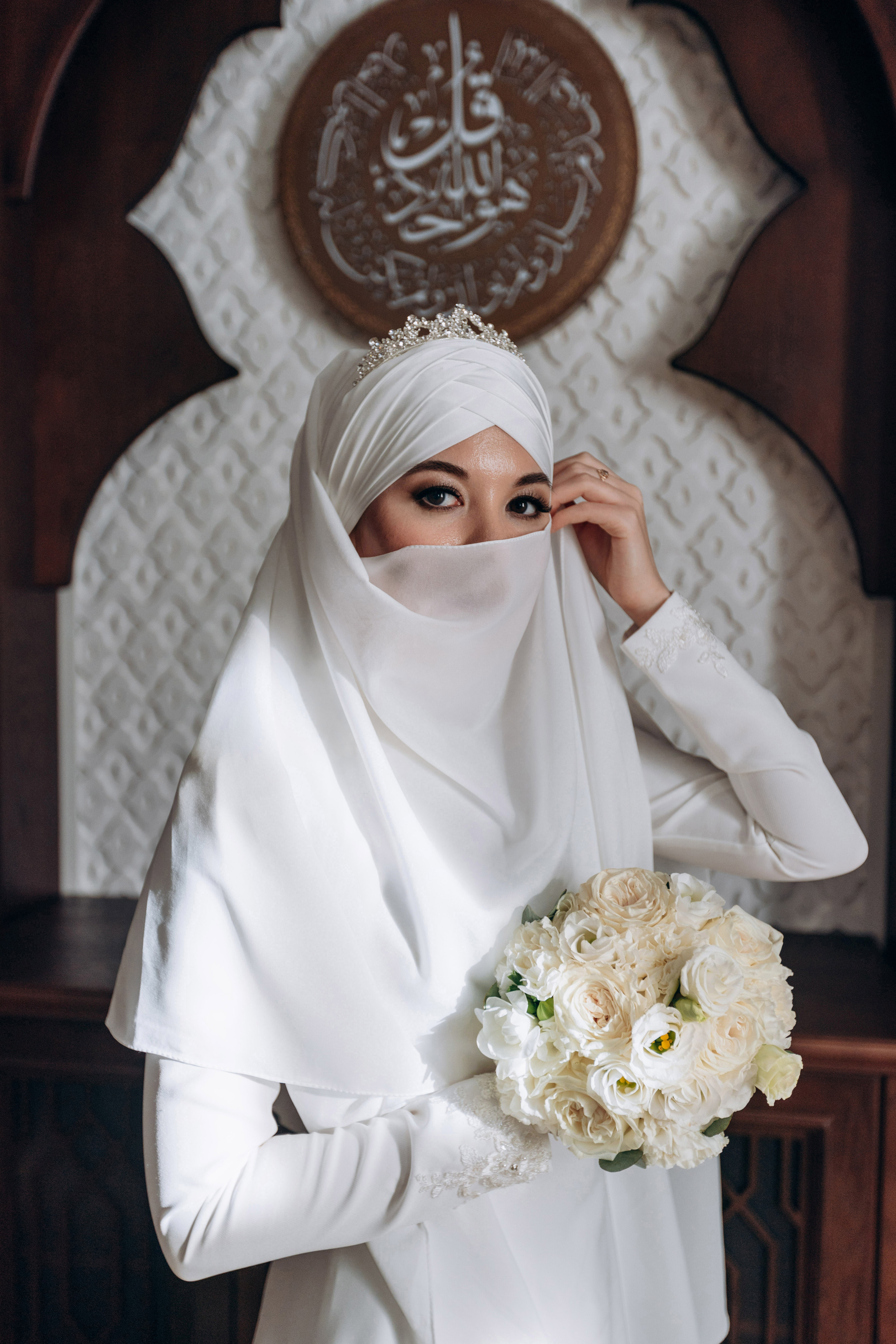 никах в мечети Ахмадзаки,  фотосессия в мечети Ахмадзаки, фотограф на никах Казань Ranas4you, образ невесты на никах, завязывание платка Казань, платье на никах Казань, фотограф на мусульманские свадьбы Ranas4you