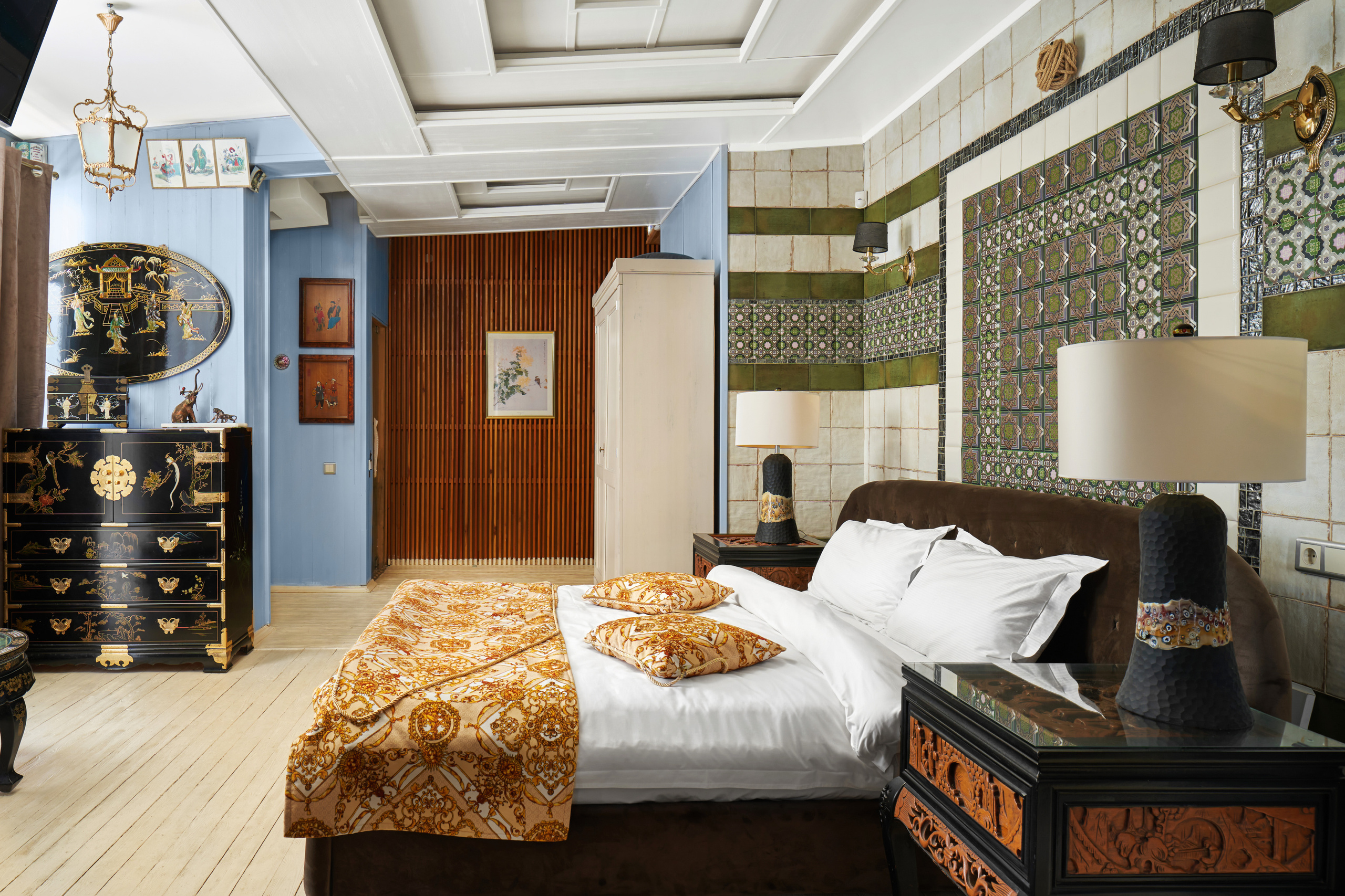 Фотосессия интерьера отеля - номер с японскими мотивами.