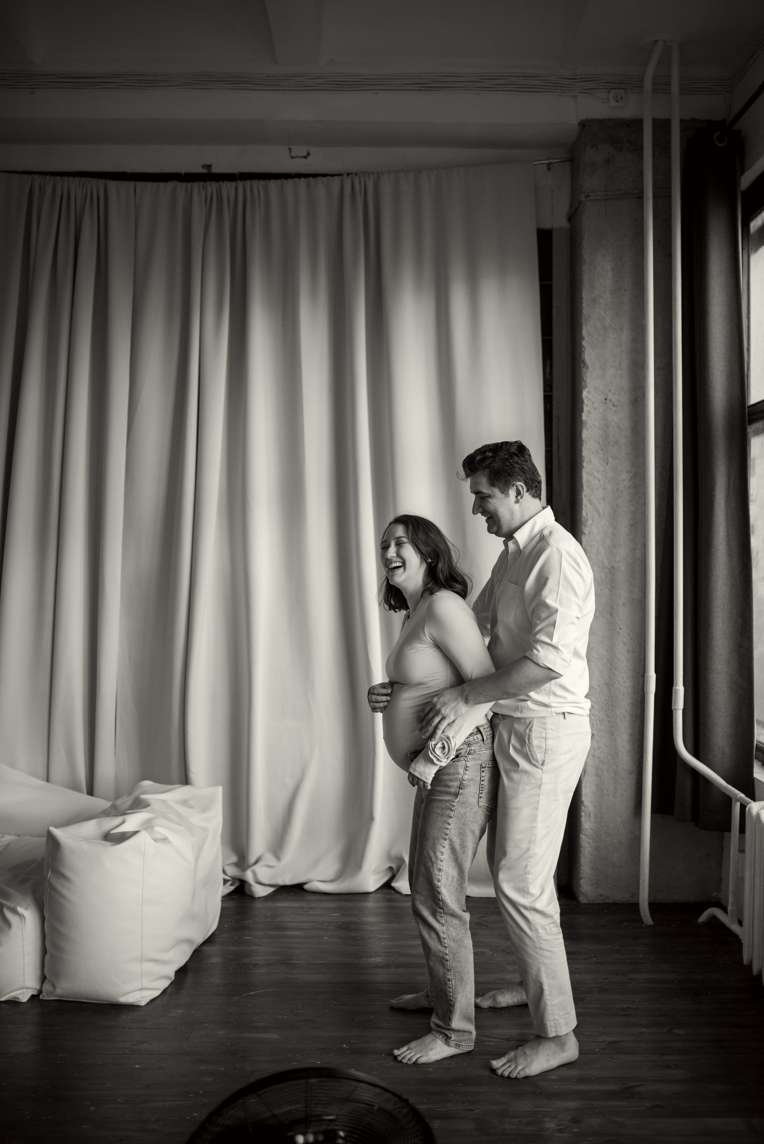 Фотосессия беременности в фотостудии. Семейная фотосессия Бутово Москва фотограф Алина Морщагина