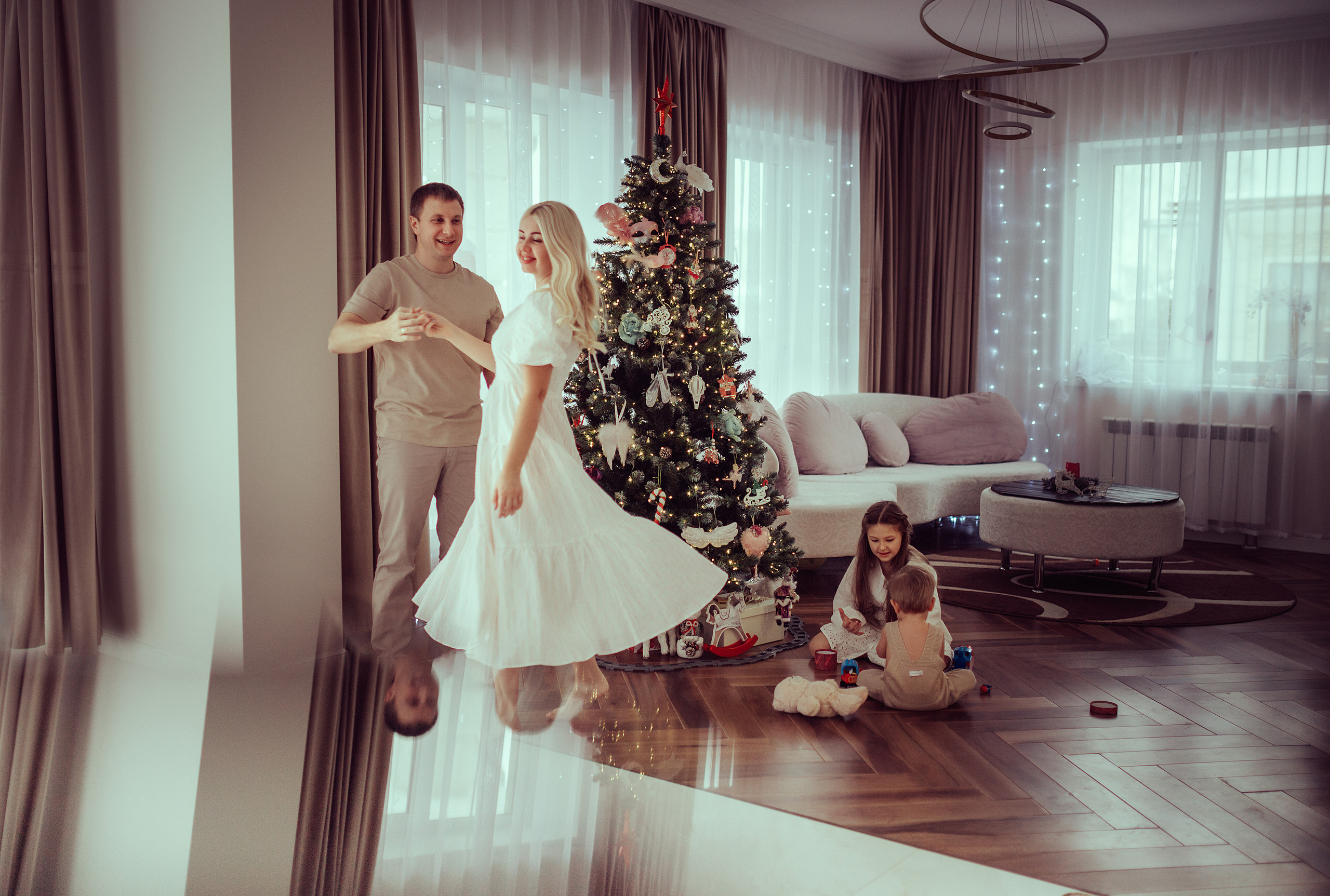 Новогодняя история дома. Семейный фотограф в Москве Натали Момот