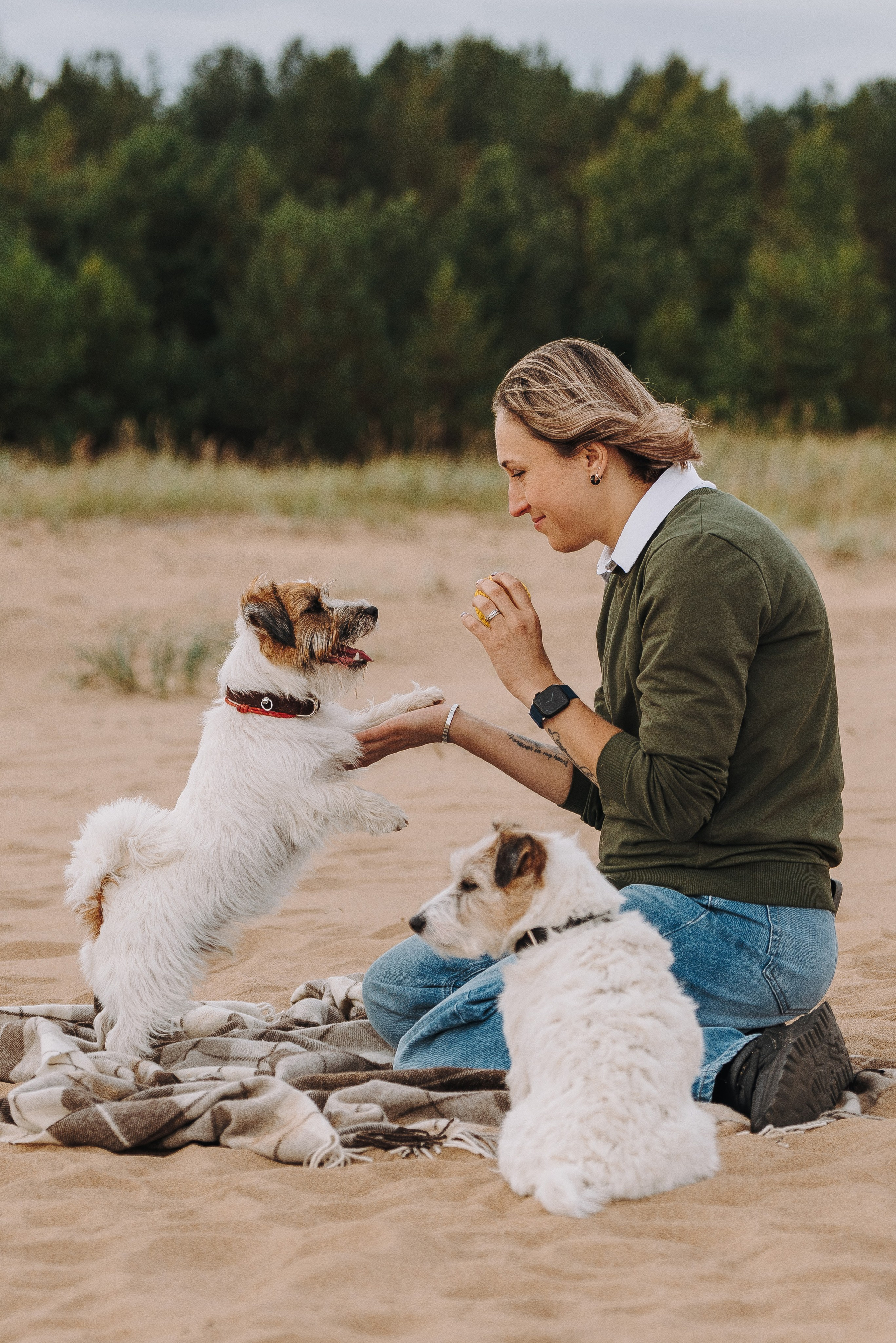 Оля, Ларс и Лукас. Фотограф анималист в Спб недорого Олеся Майорова