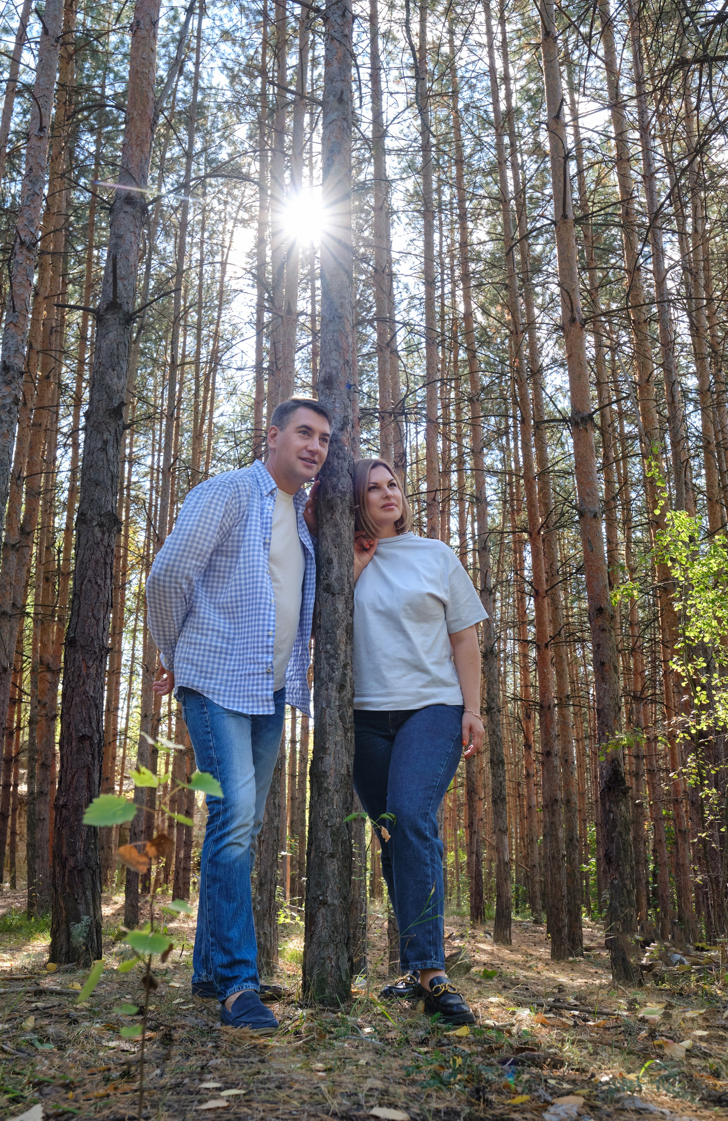 Летняя фотосессия на природе, в лесу, на улице. Семейная с детьми