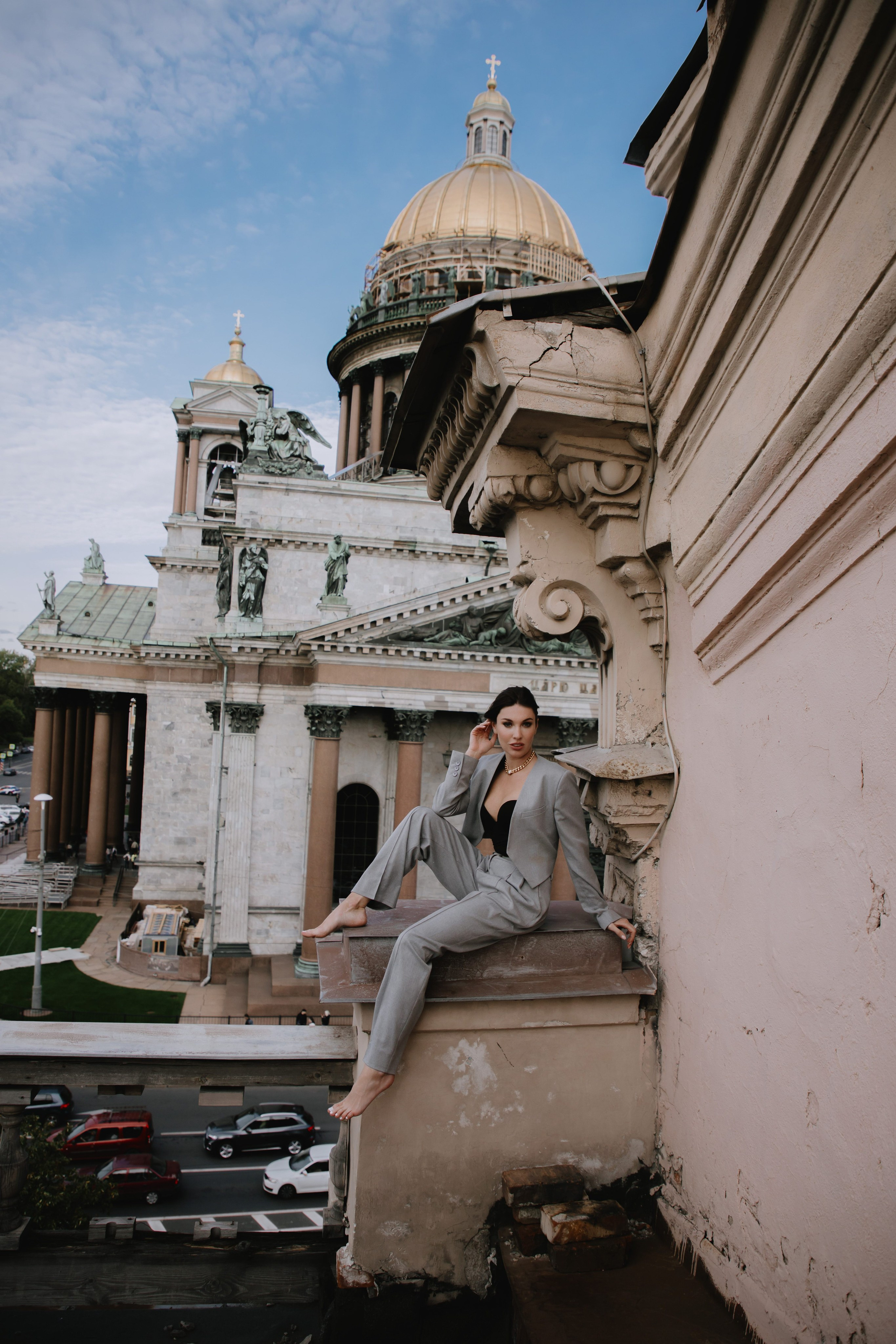 Вероника (съемка на крыше). Фотограф в Москве и Санкт-Петербурге Дарина