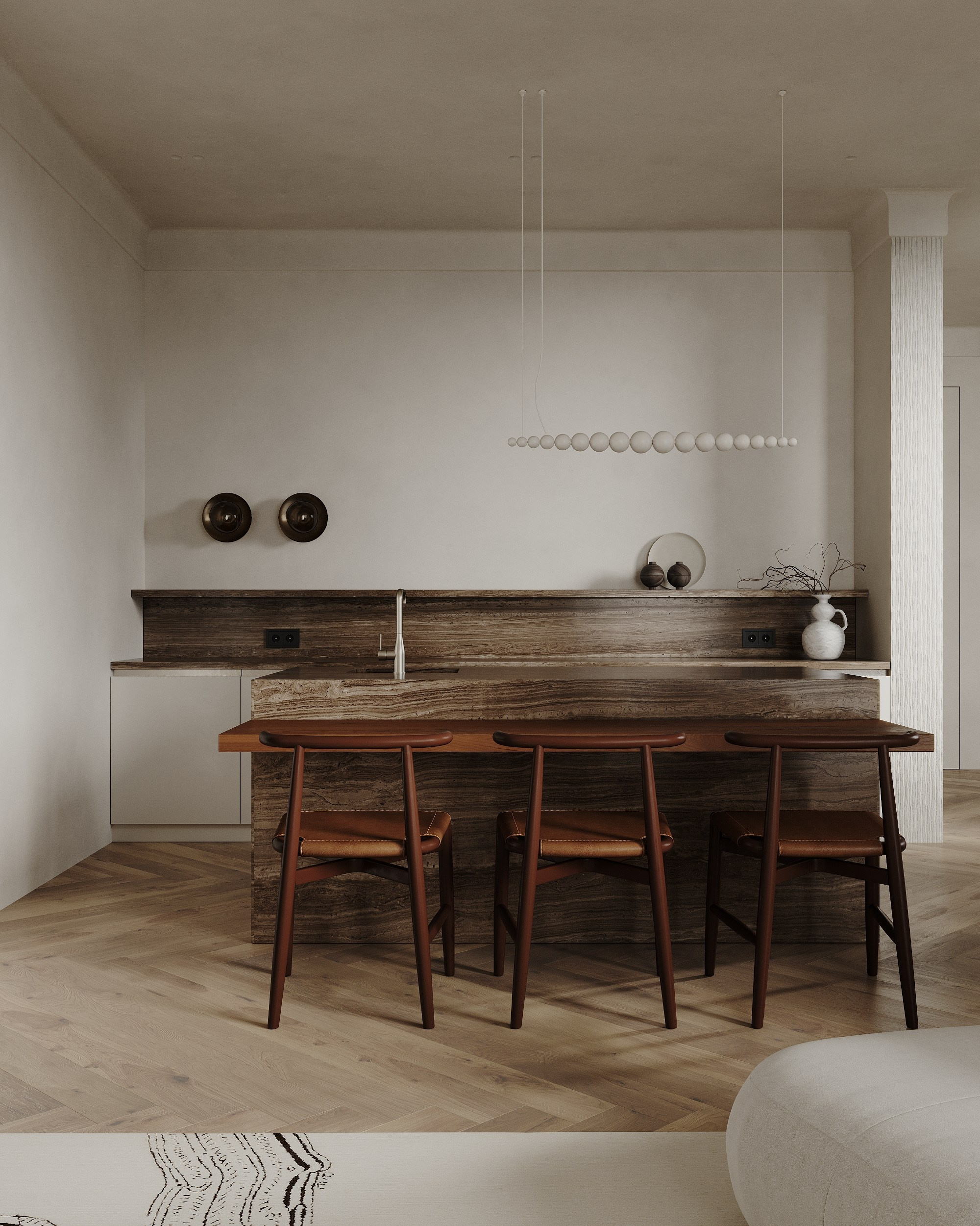 Кухня-гостиная. 3d визуализатор Валерия Романова