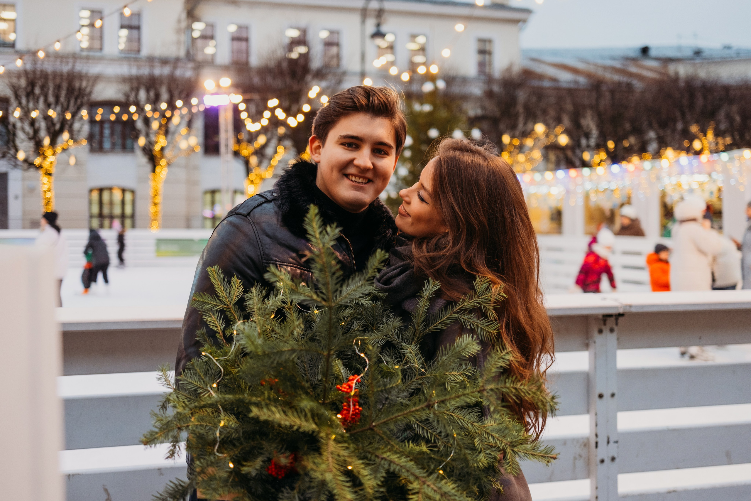 Аня и Даня: новогодняя прогулка. Семейный и детский фотограф в Санкт-Петербурге
