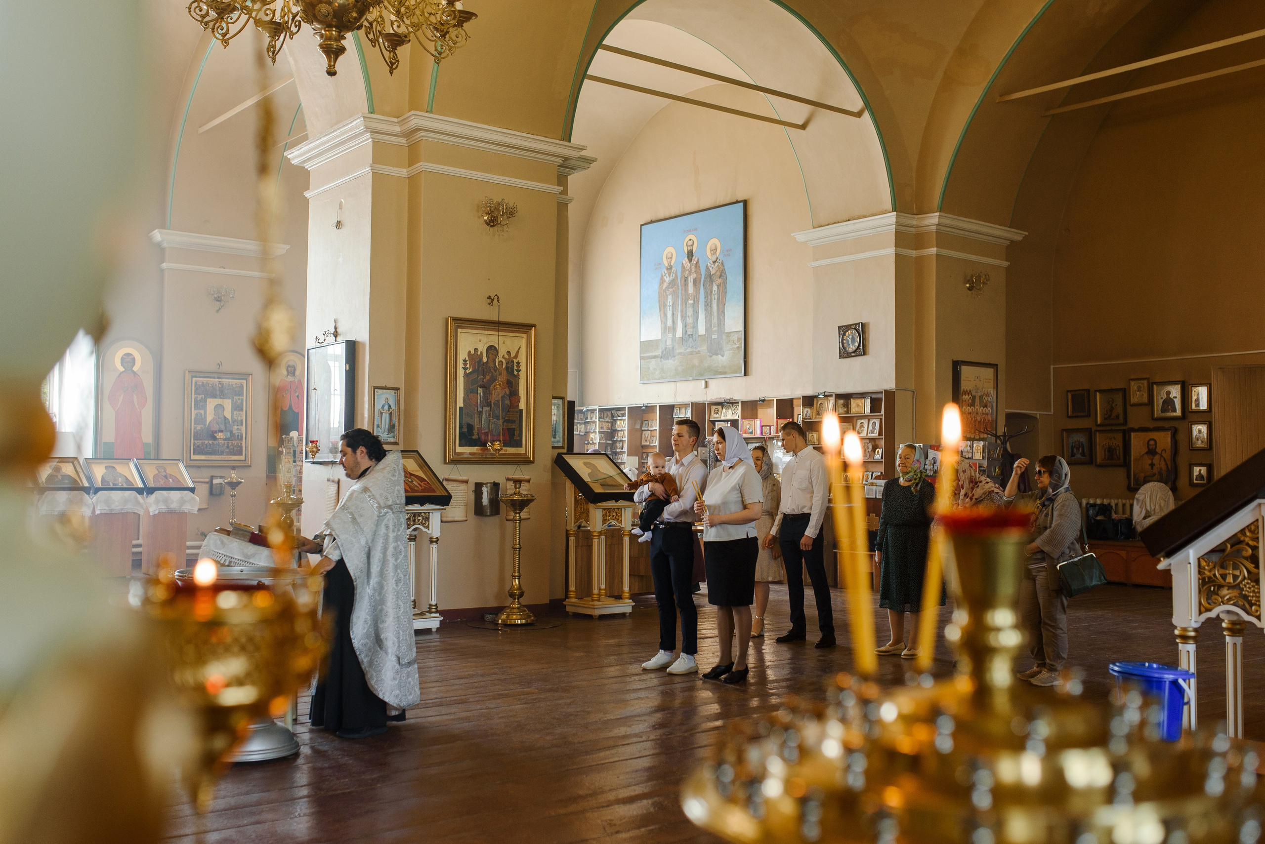 Крещение Кирилла. Церковь Введения во храм Пресвятой Богородицы (Веселовка). Свадебный и семейный Фотограф в Пензе Татьяна Лапоногова