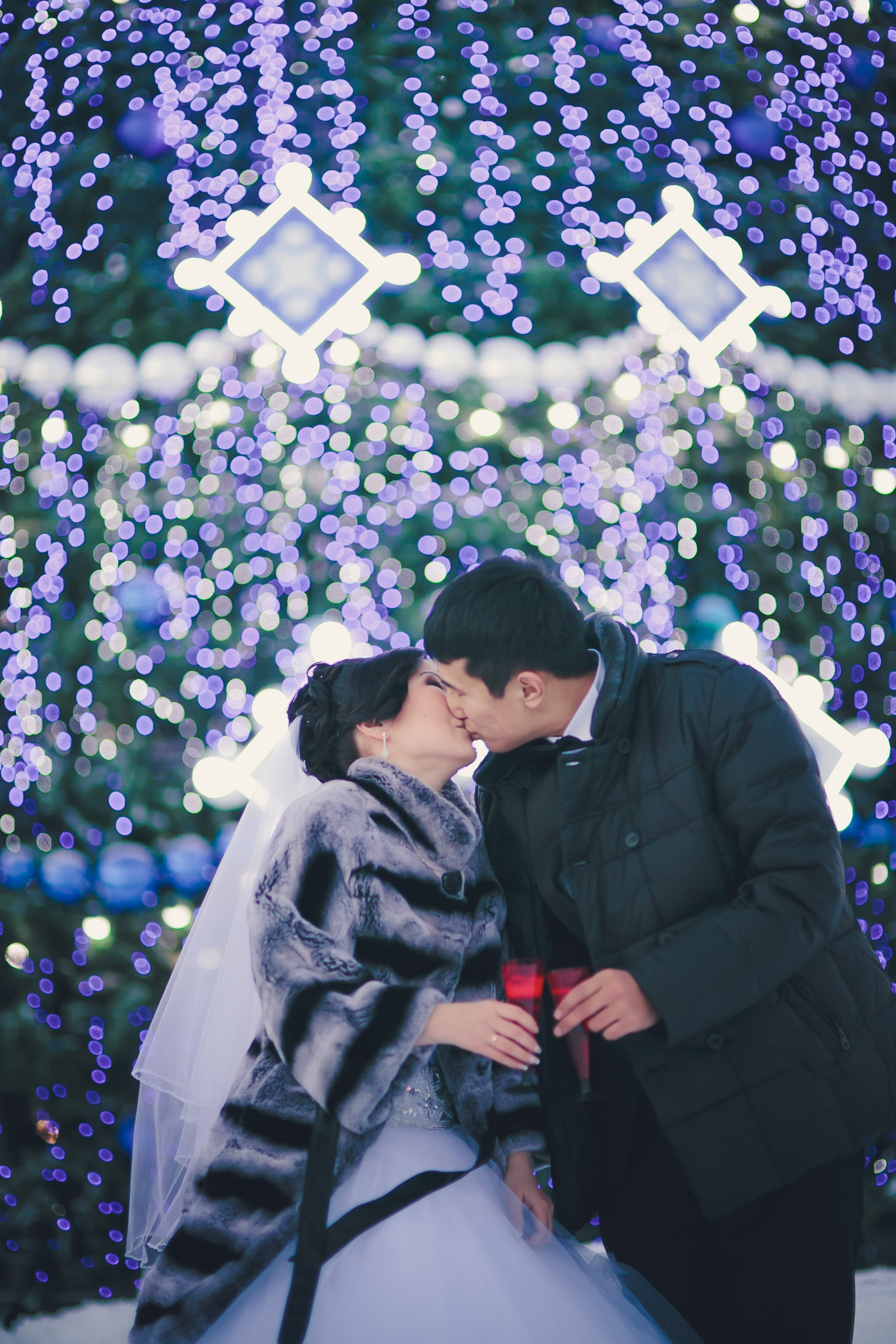 Зимнее свадебное фото. Фотограф Надежда Куин, Якутск