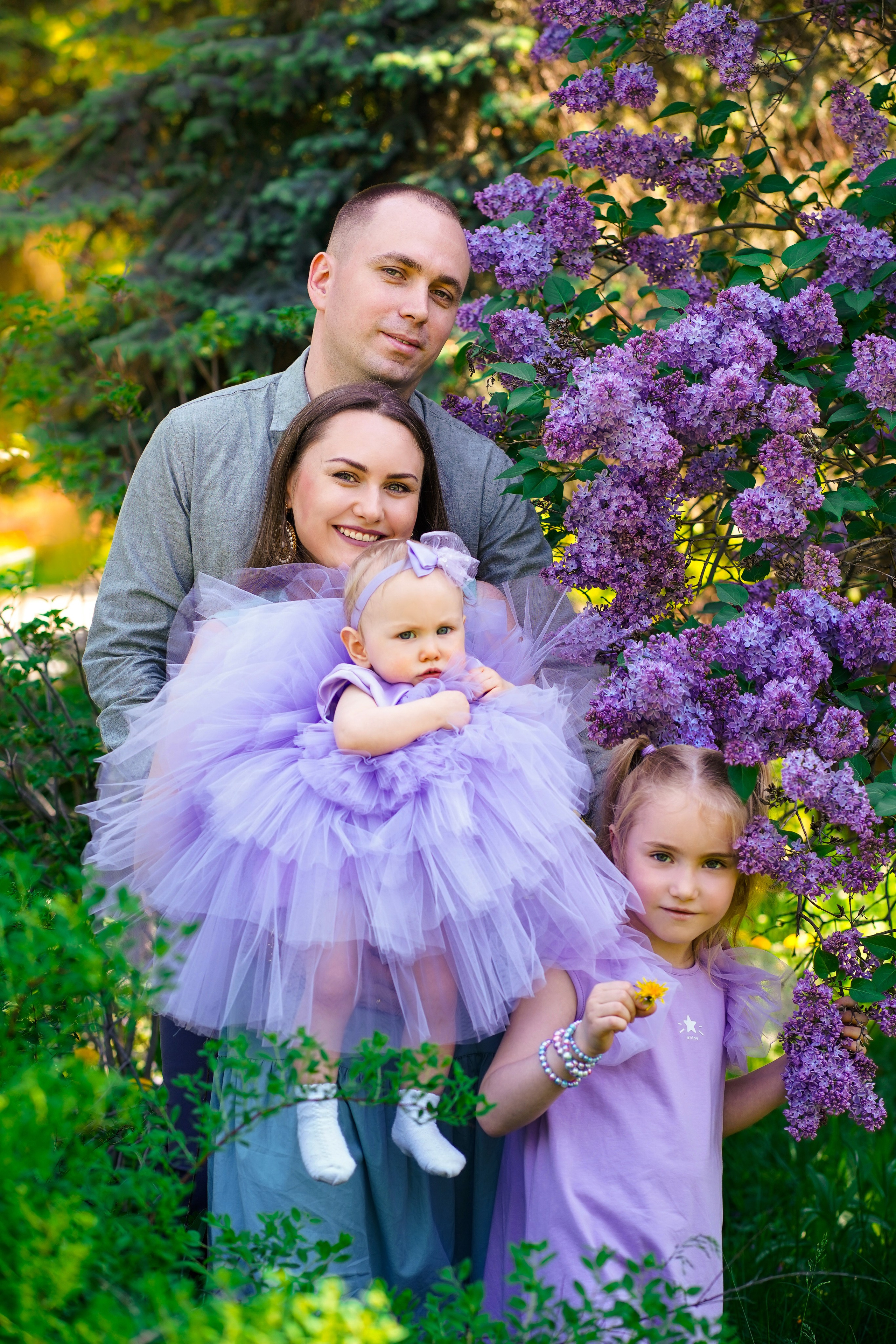 Сиреневая фотосессия на 1 годик. Семейный и портретный фотограф в Екатеринбурге Анна Лобанова