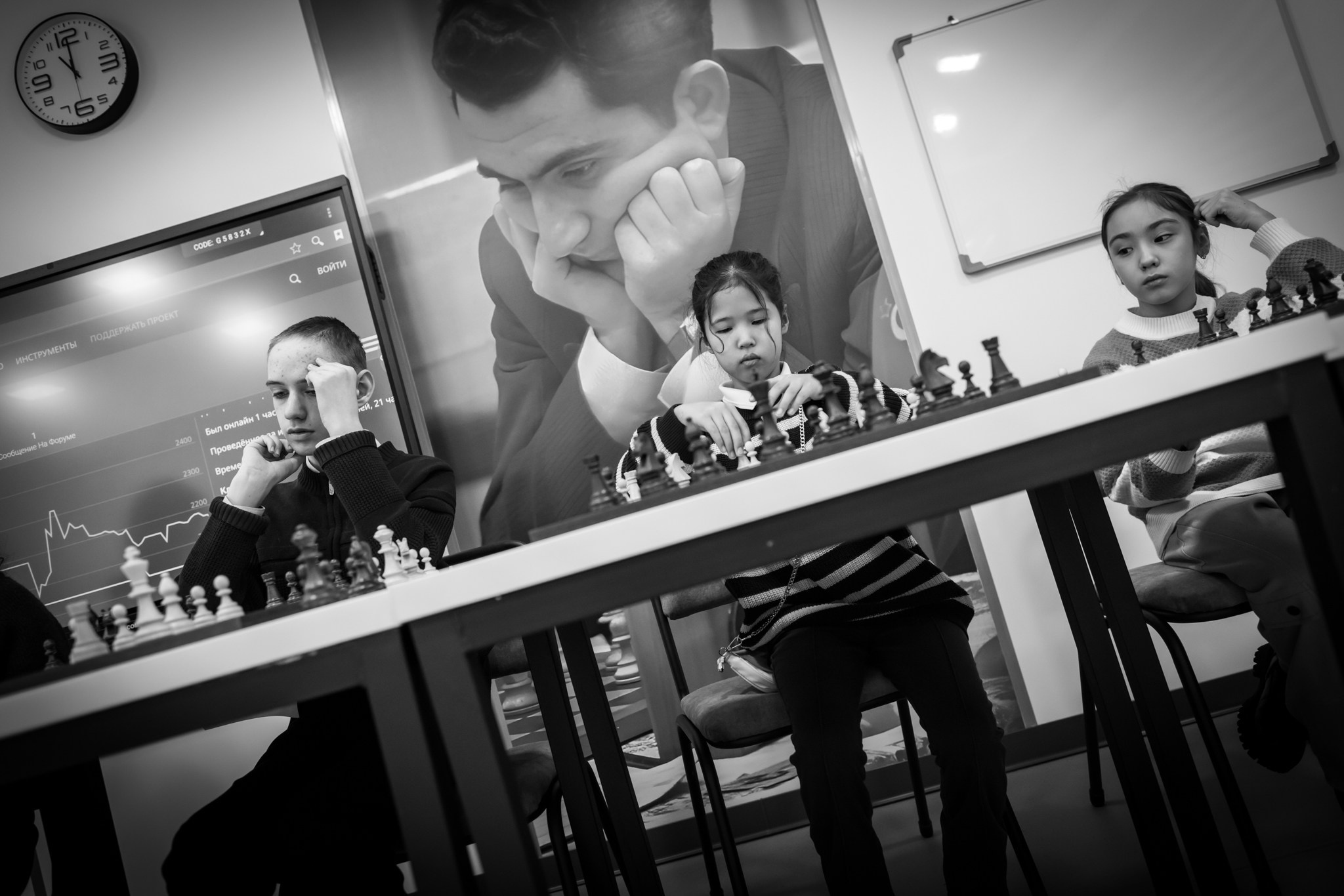 2025.02.01 KAZAKHMYS Youth Team Chess CUP 2025 — Simul with Alexander Moiseenko. Фотограф Анна Штурман (репортажная съёмка любых событий и мероприятий) Anna Shtourman photographer