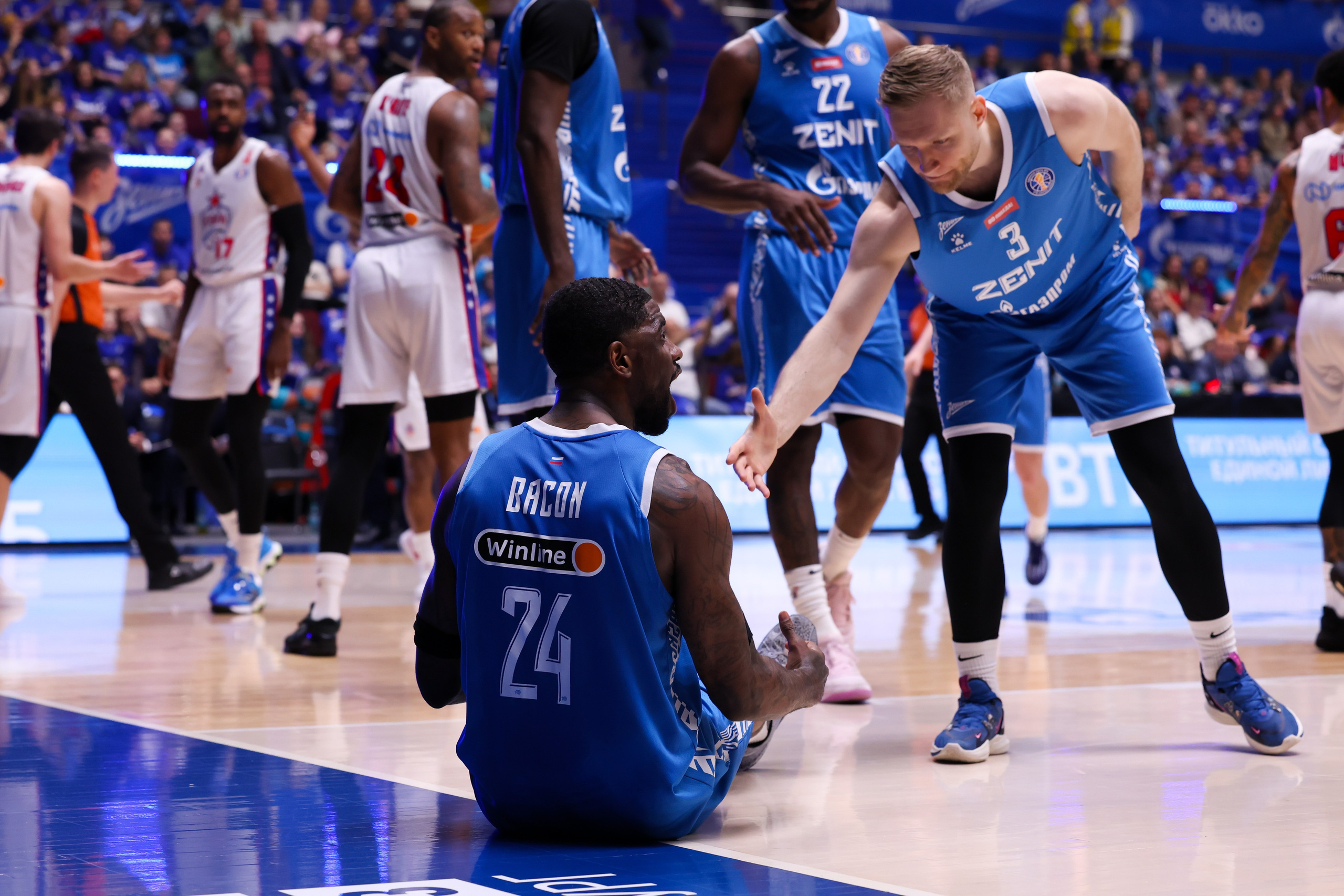 БК «Зенит» — БК «ЦСКА» финал ЕЛ ВТБ 1 игра 27.05.2025. Спортивный и репортажный фотограф Антон Тереханов