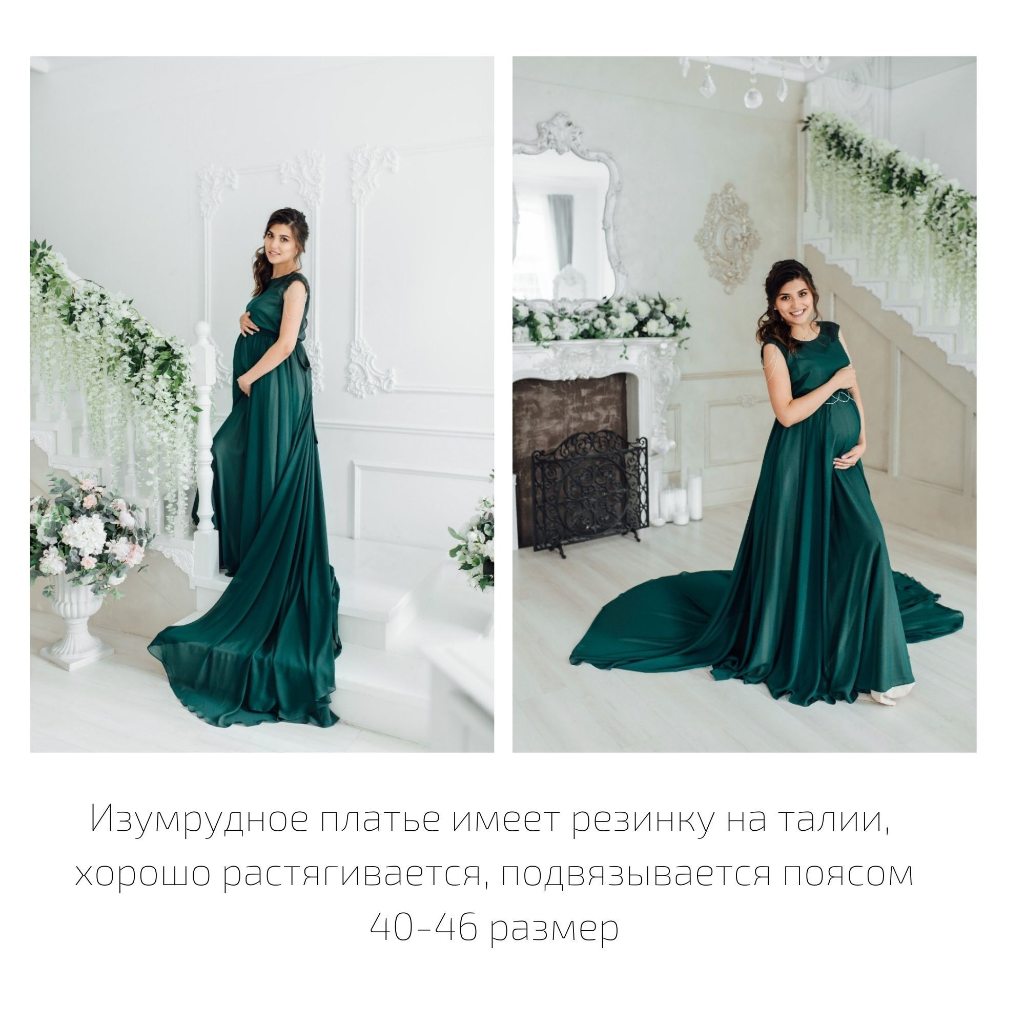 Фотосессия в студии с цветочным интерьером от фотографа Ольги Поторочиной