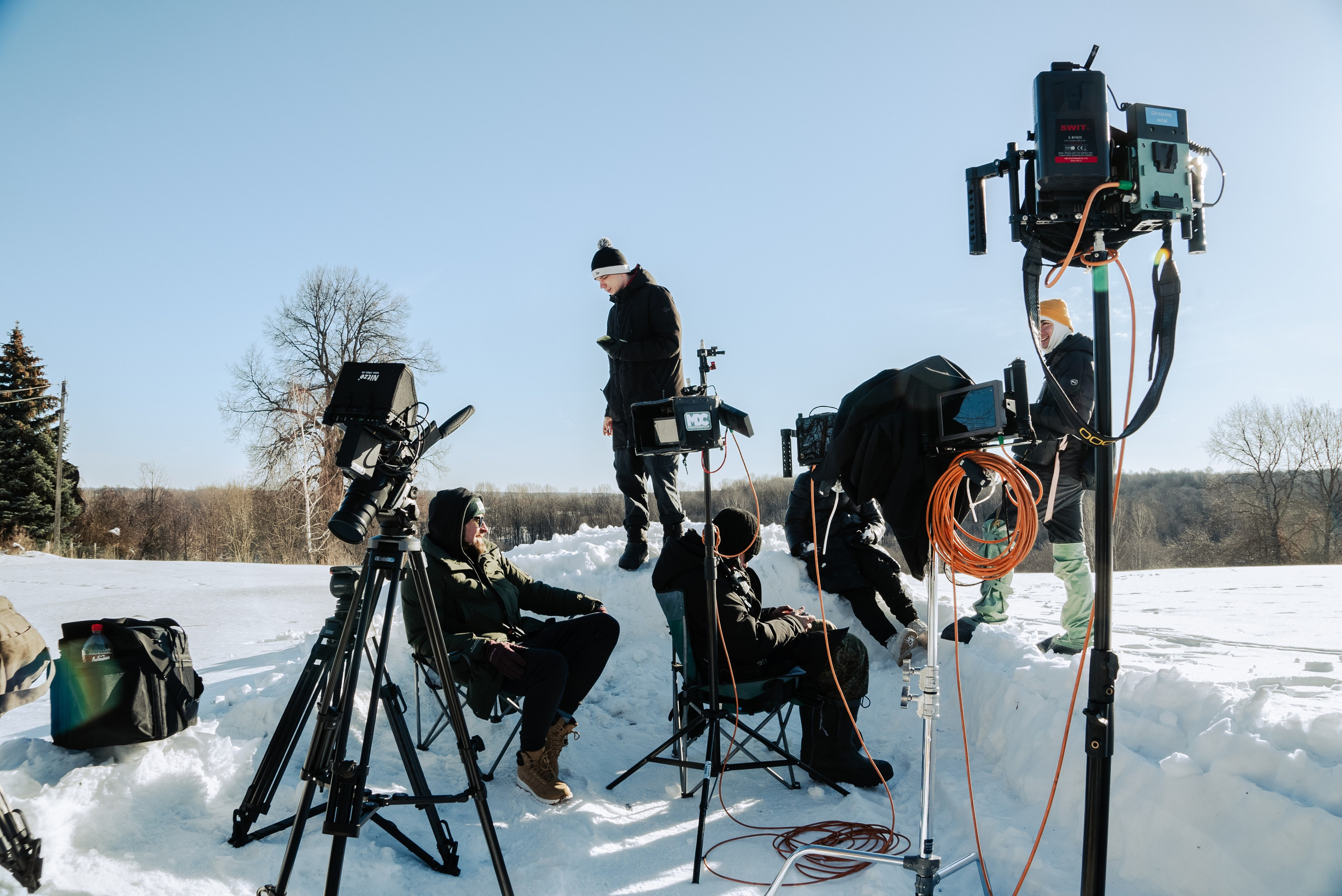 На съемках фильма «Июньская полынь». Мария Колесникова