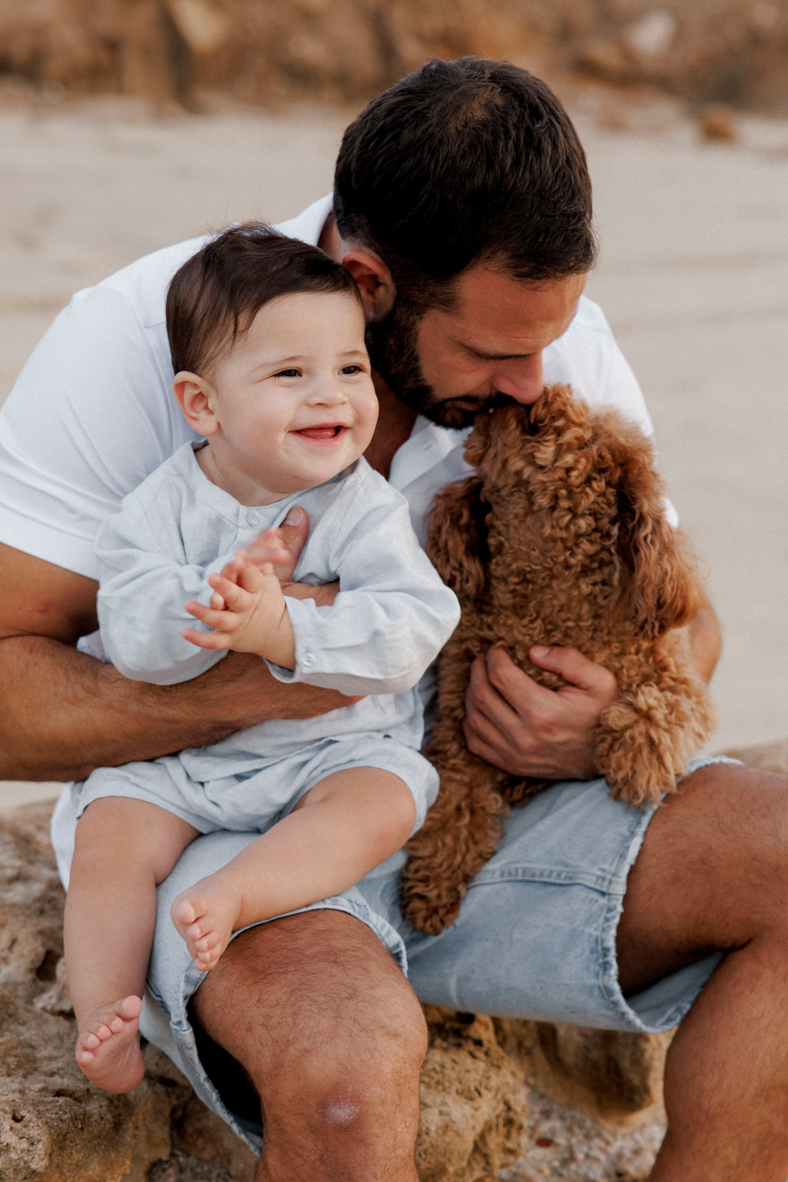 First year family photos near the sea. Главная