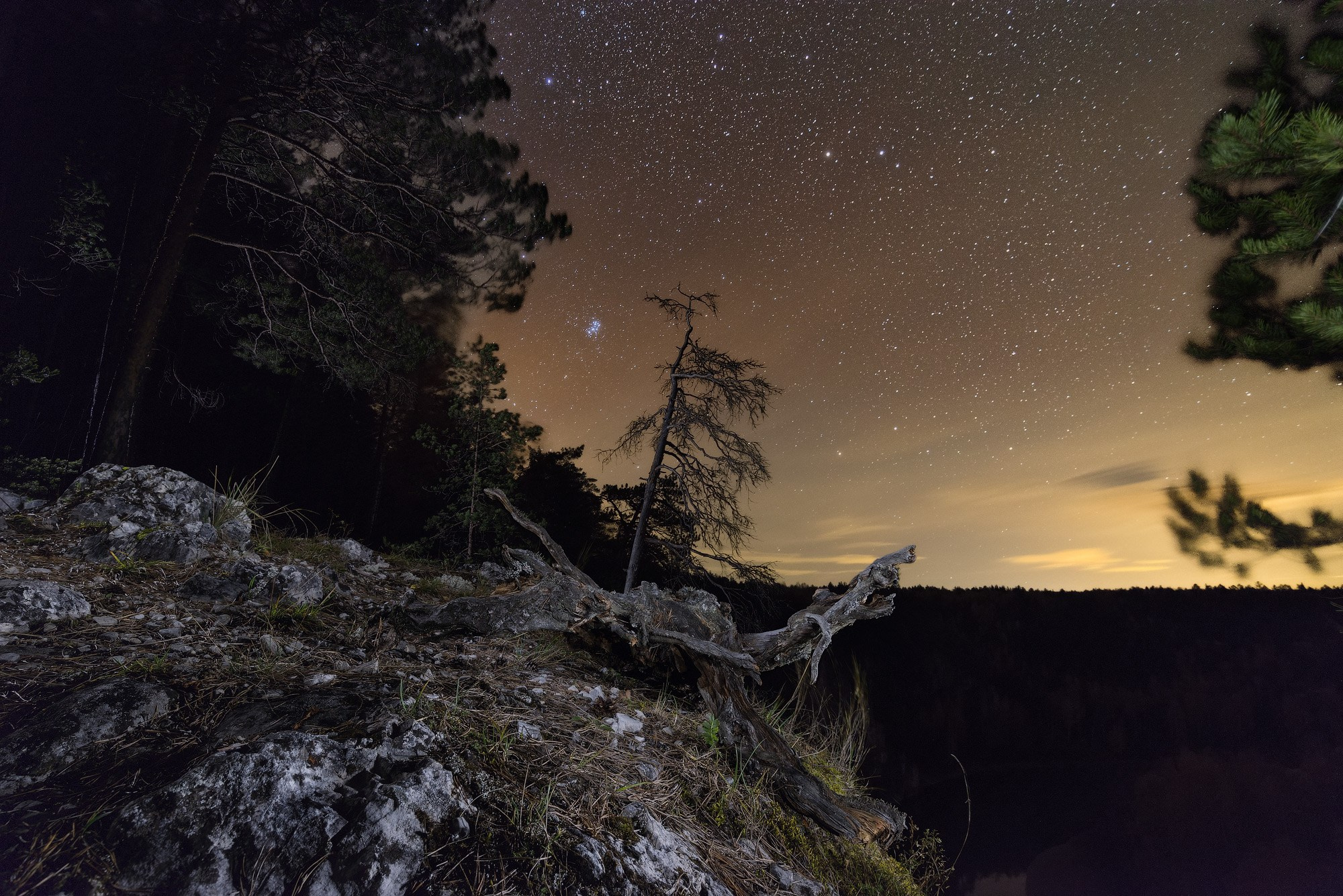 Ночной пейзаж на реке Чусовой