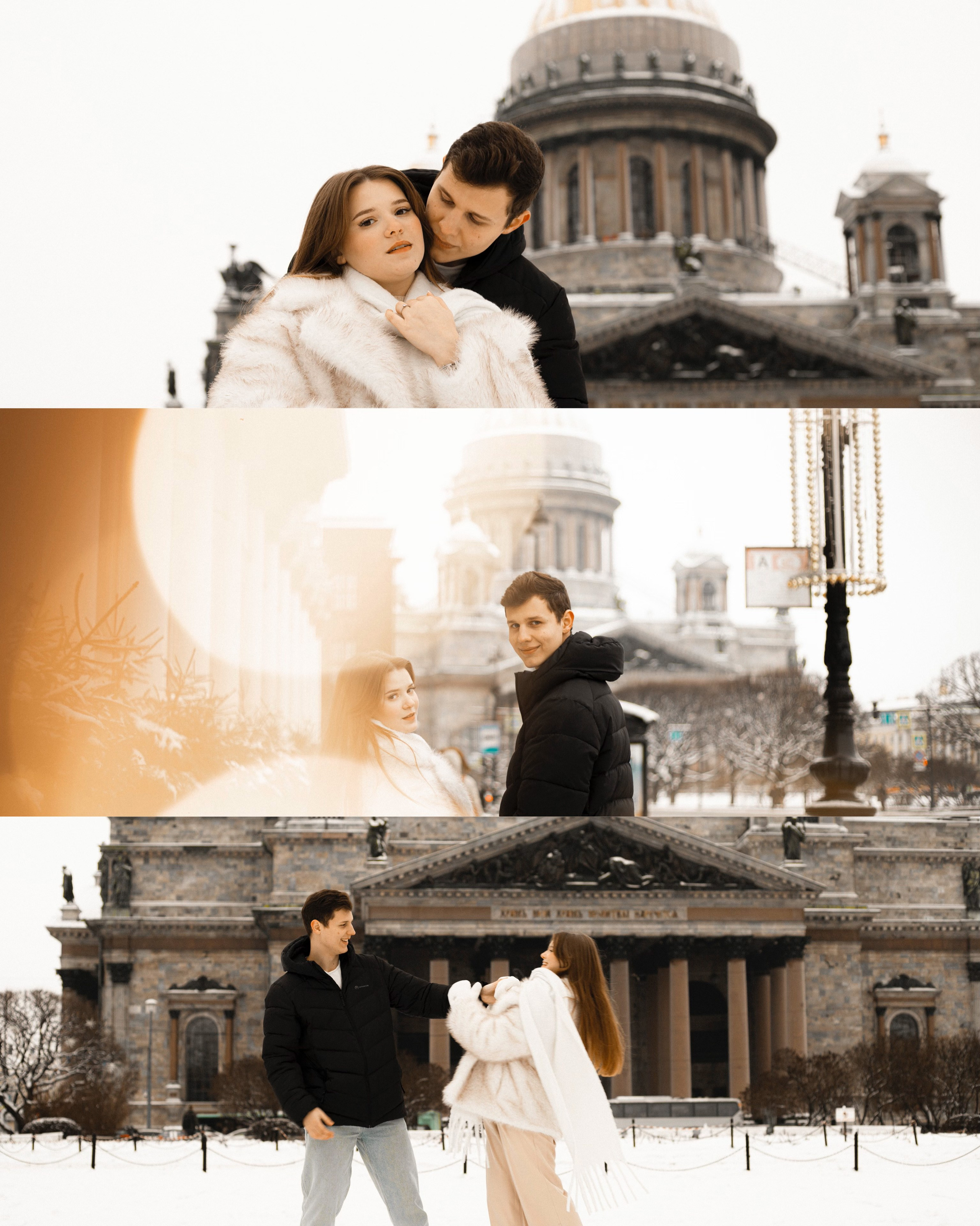Lovestory: зимняя Исаакиевская площадь