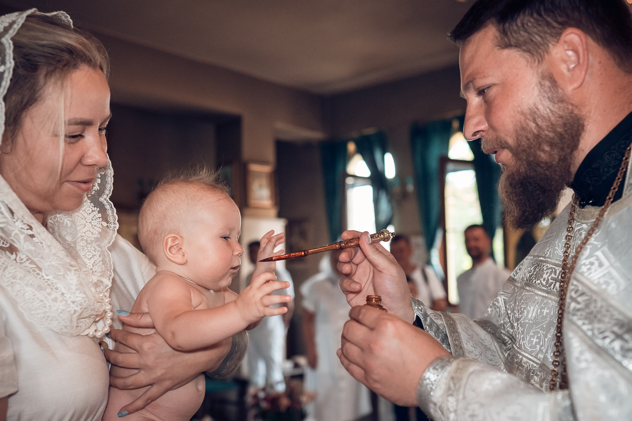 Крещение в храме Прп.Сергия Радонежского с. Орлиное. Церковный фотограф Севастополь