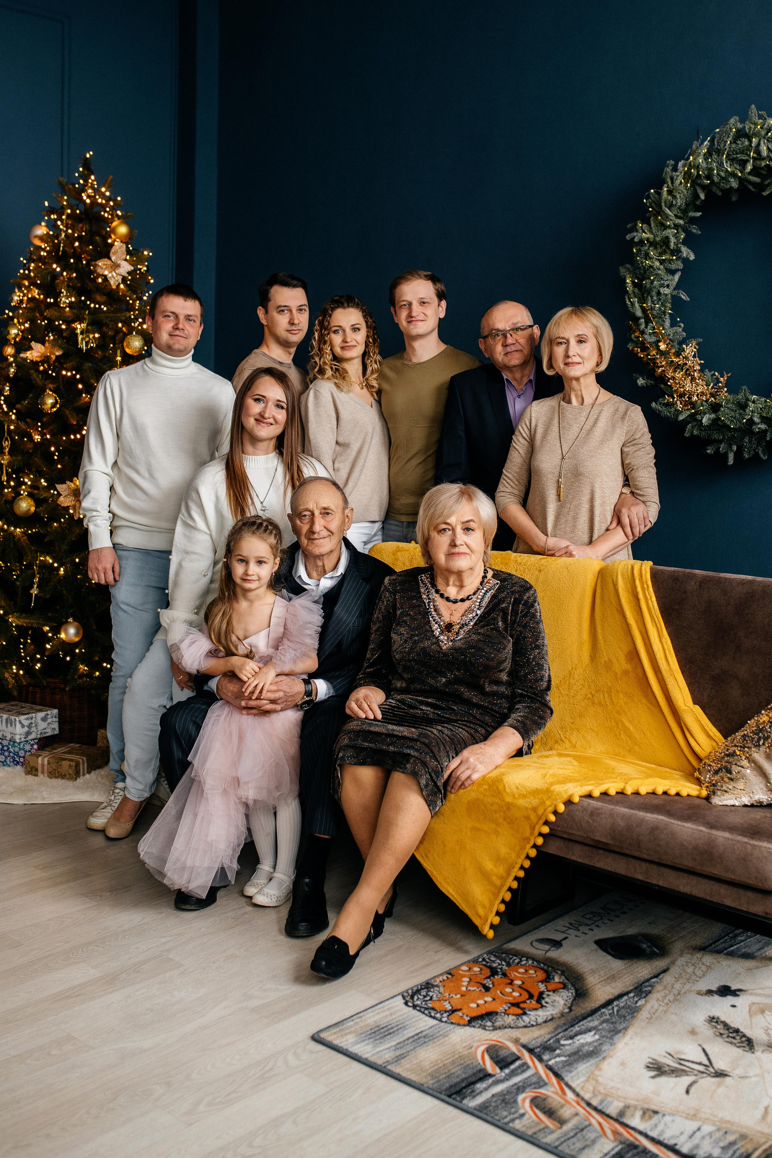 Новогодняя фотосессия большой семьи. Катя Курлович — семейный фотограф в Бобруйске и Минске