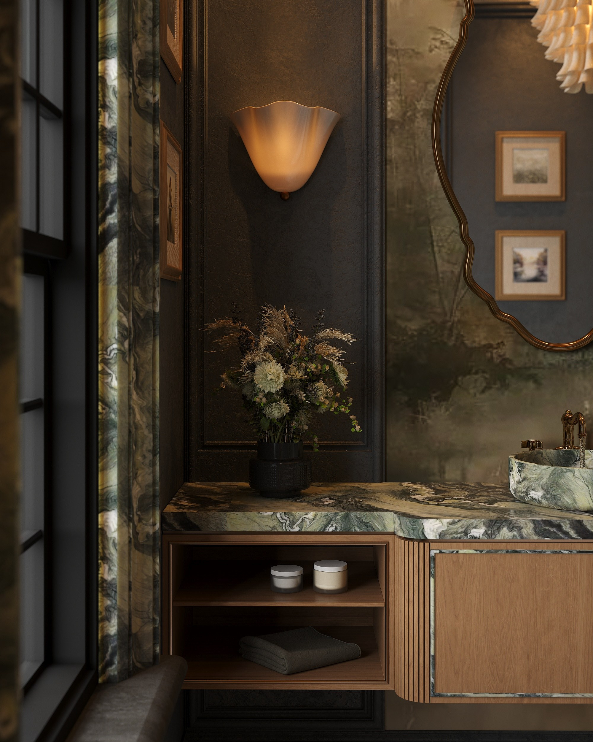 Vintage bathroom. Solovets visualization