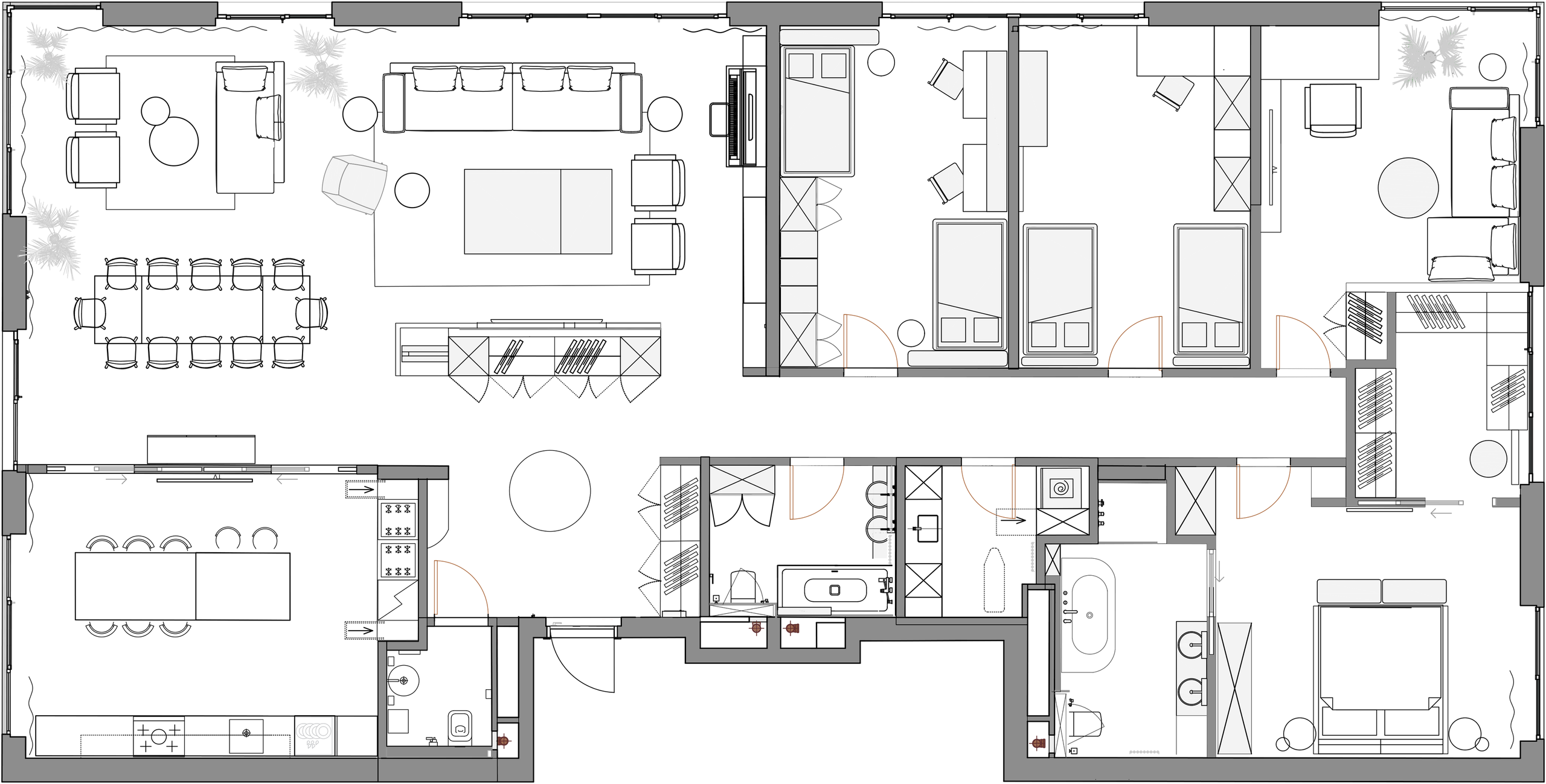 Дизайн проект под ключ Площадь 220 м². Студия дизайна интерьеров Москва Санкт-Петербург Дубай. Создаем современные интерьеры в премиальном сегменте. Дизайнер Арина Писарева