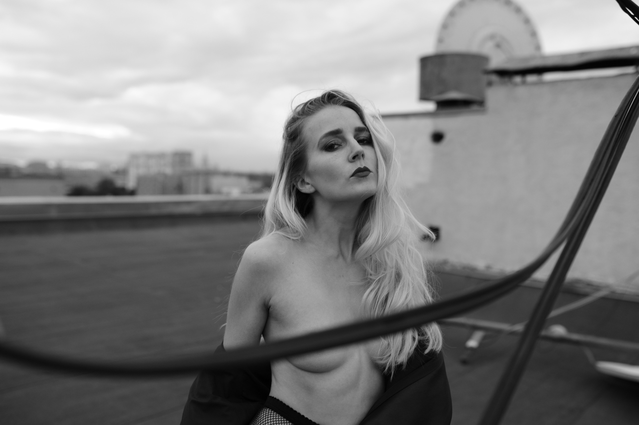 Фотосессия на крыше. Александр Mr.Brass — фотографирую женский портрет в Москве