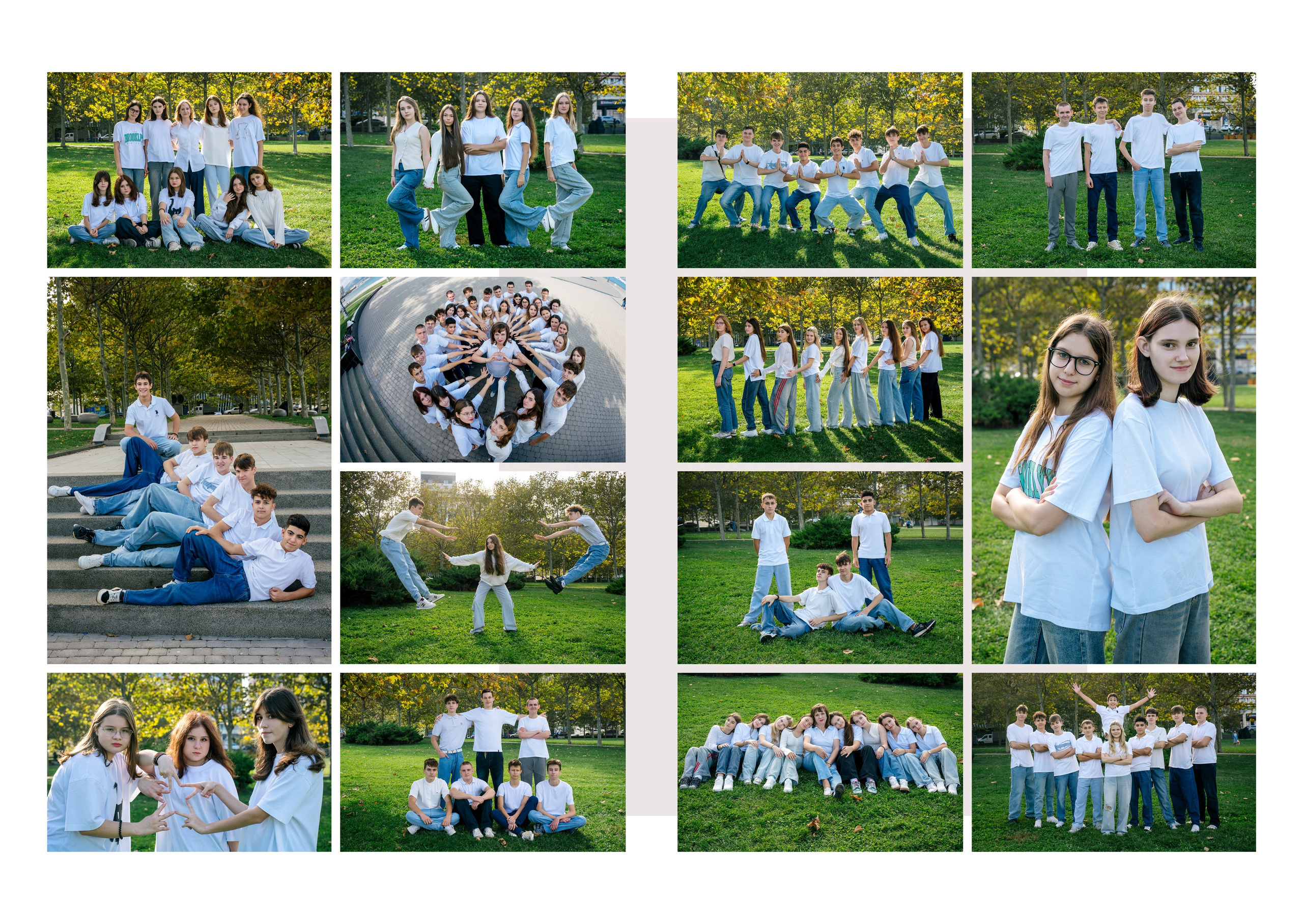 Альбом 6 разворотов, общая верстка. Выпускные альбомы, школьные фотосессии в городе Новороссийске