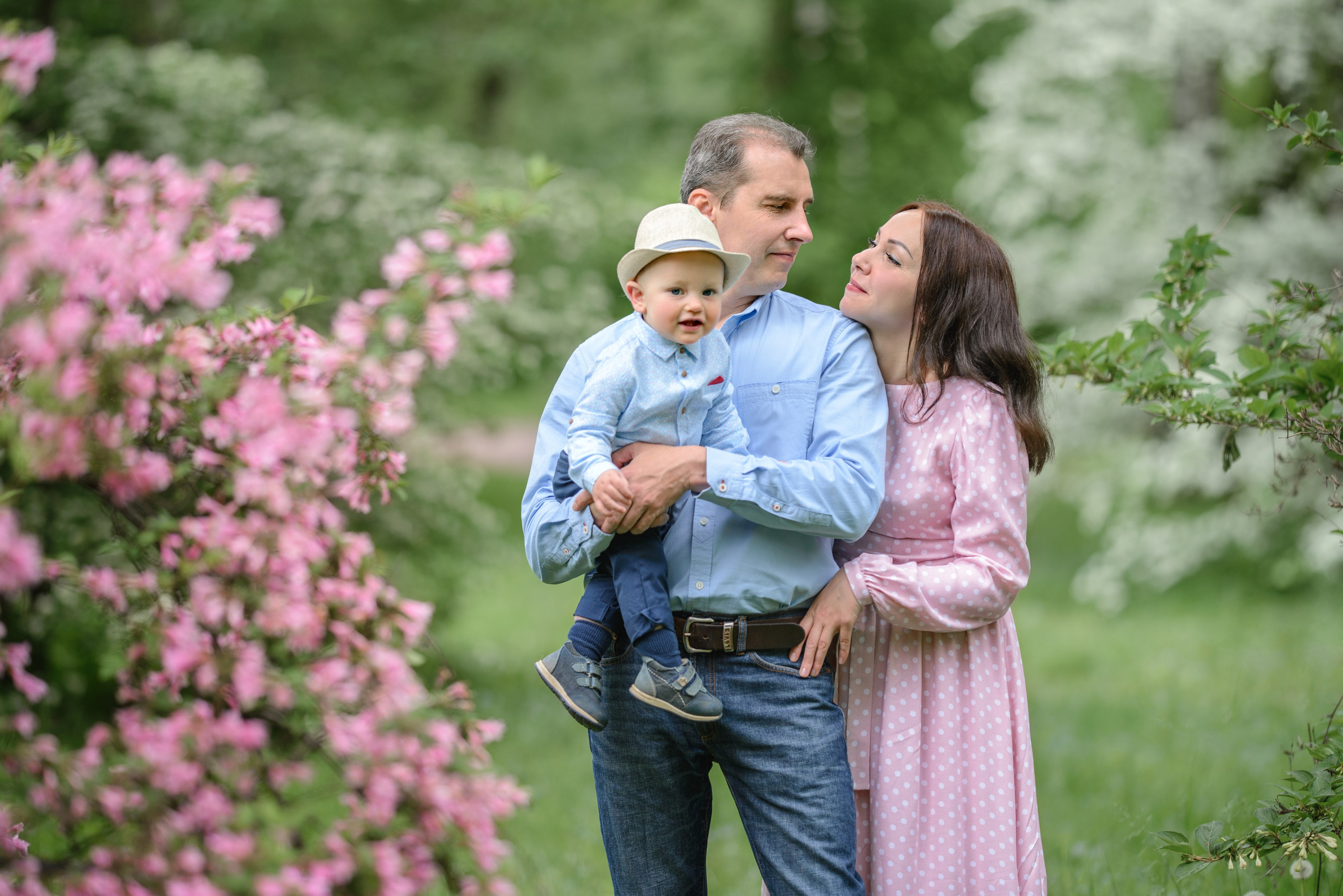 Семья Анастасии в Ботаническом саду