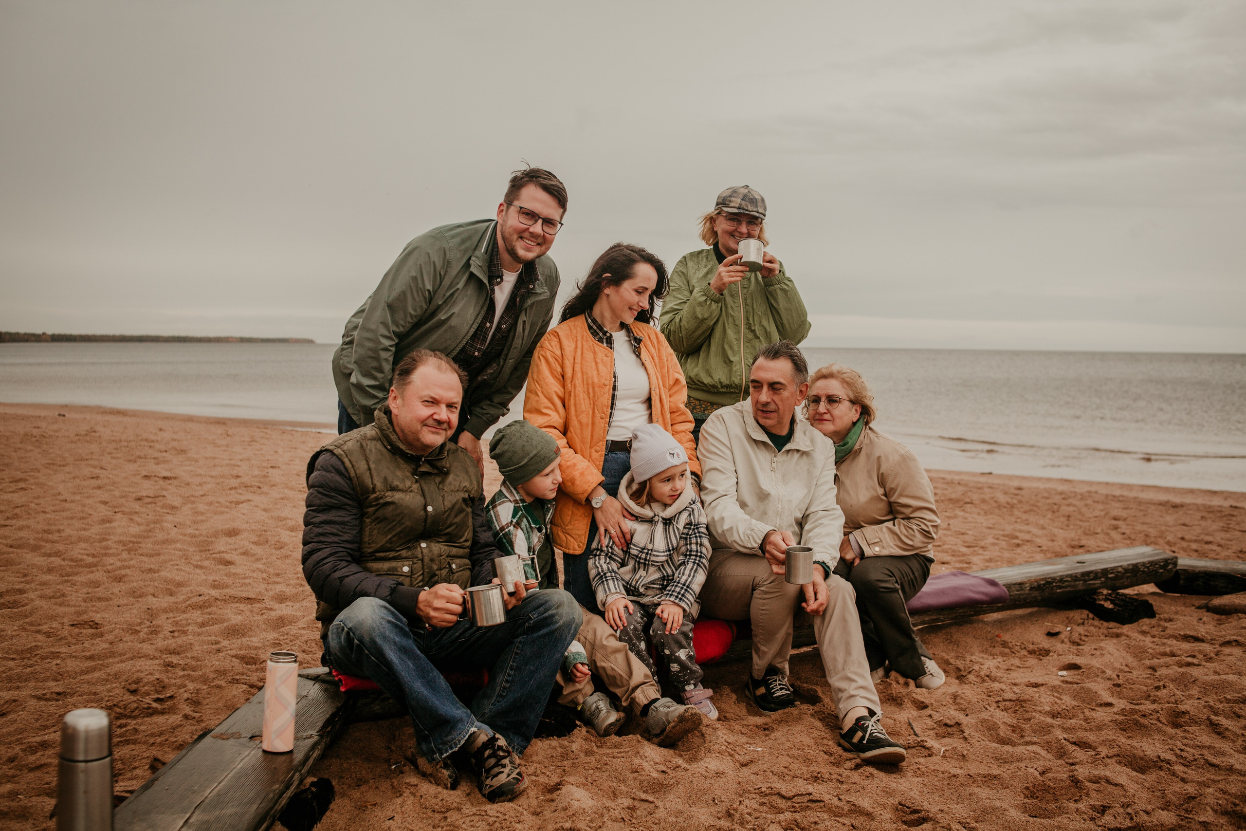 Семейное утро на Ладоге — Фотосессия на природе. Семейный фотограф во Всеволожске и Санкт-Петербурге Юлия Капустина