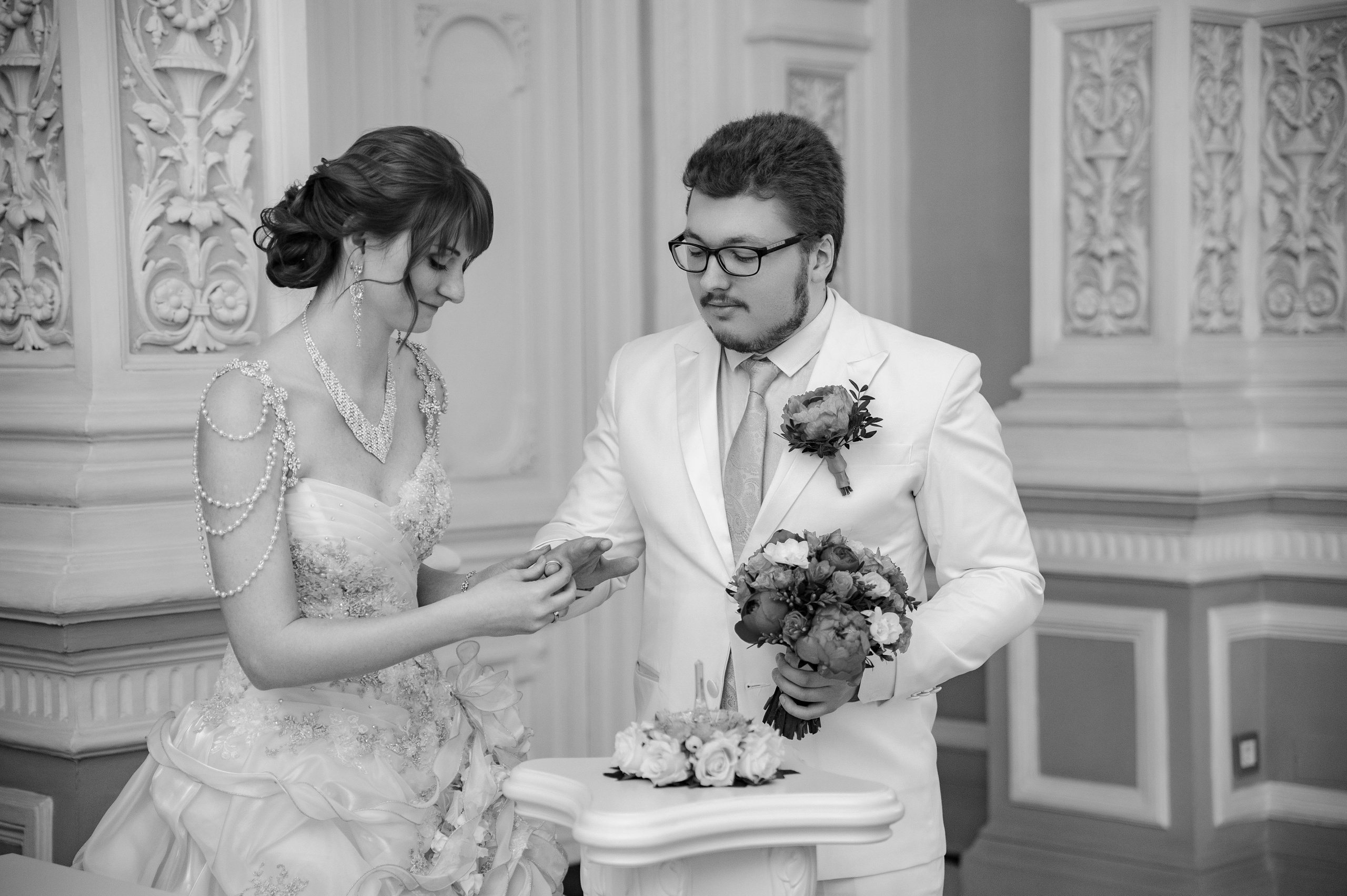 Фотогалерея черно-белые свадебные фотографии.