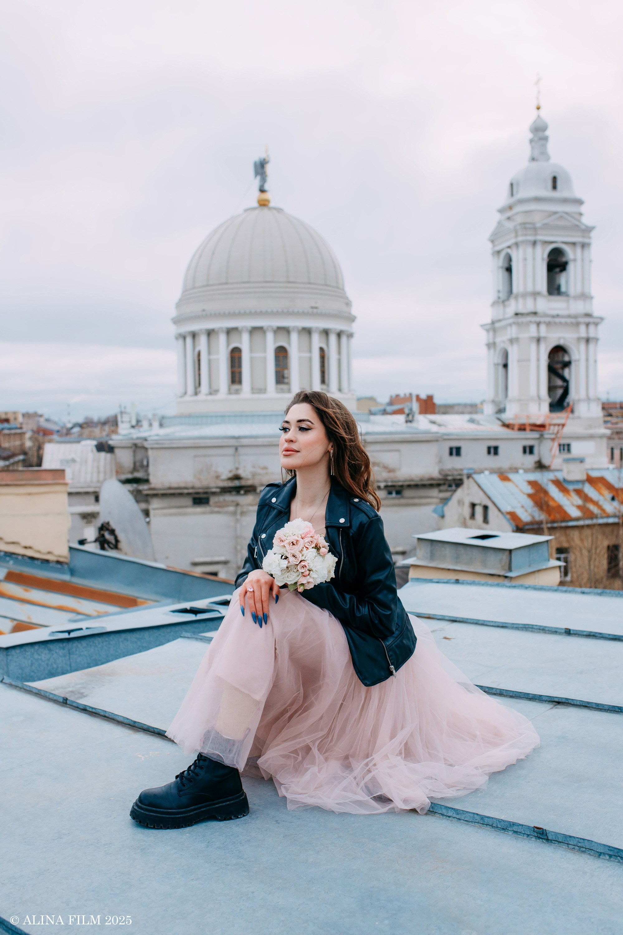 Фотосессия на крыше. Фотограф в Санкт-Петербурге Alina Film