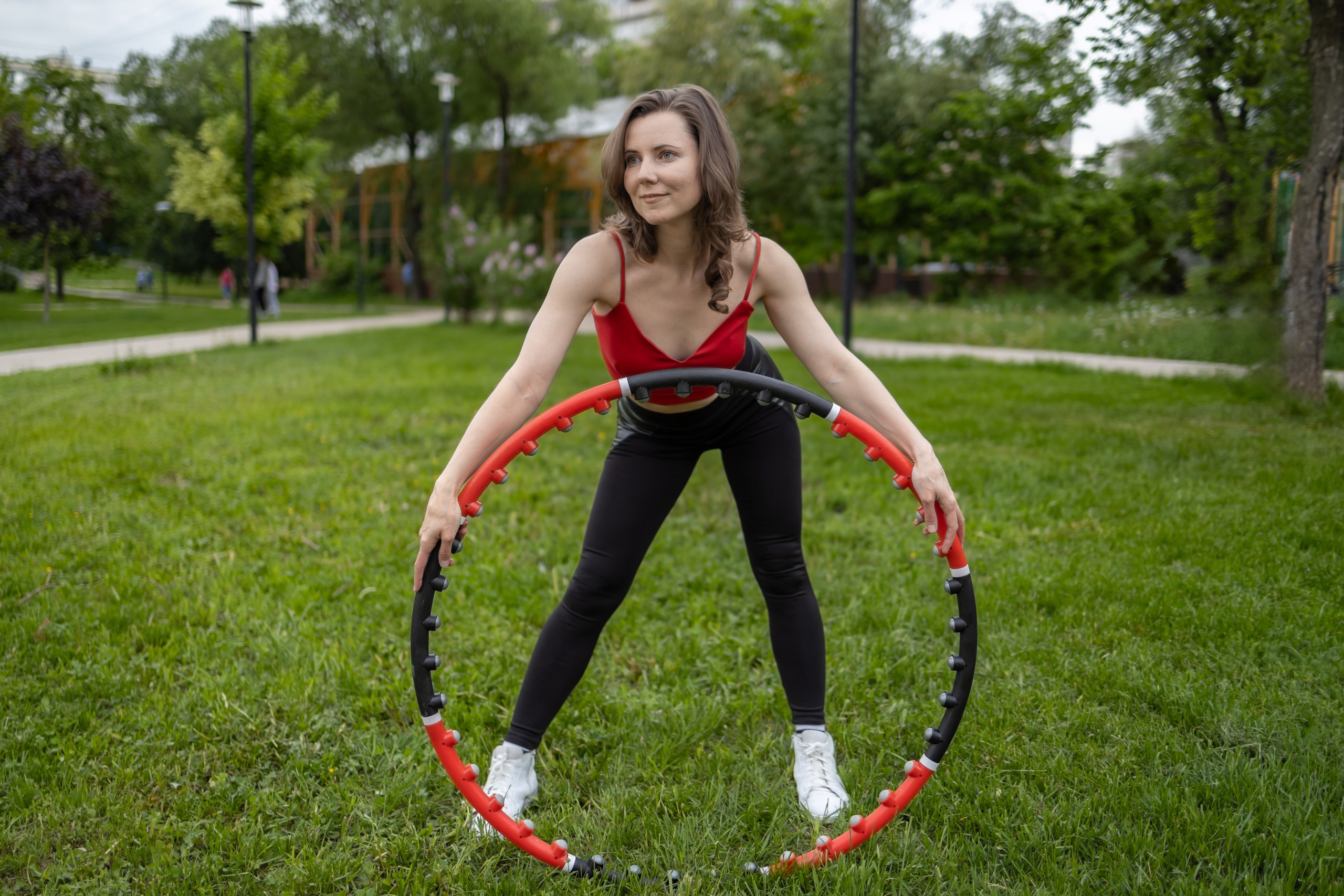 Спортивная фотосессия с хула хупом и йога, пилатес. Репортажный, семейный и студийный фотограф в Москве Демин Алексей