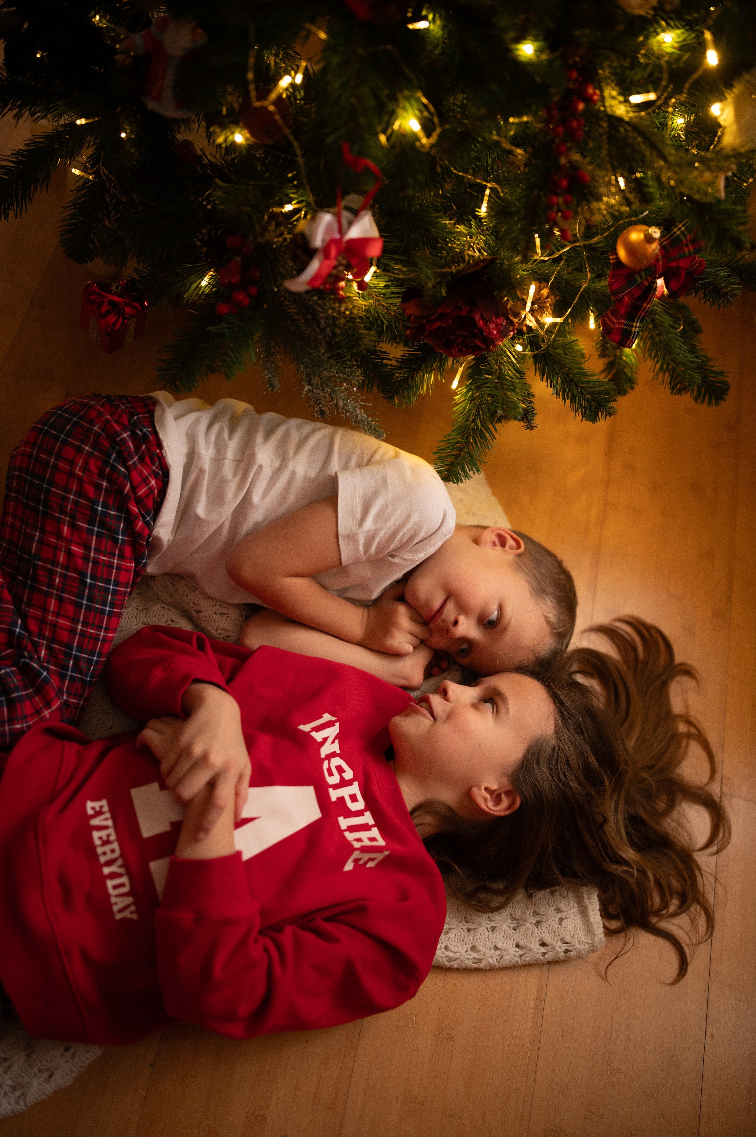 Новогодние съёмки дома. Семейный и детский фотограф в Москве Анна Оськина