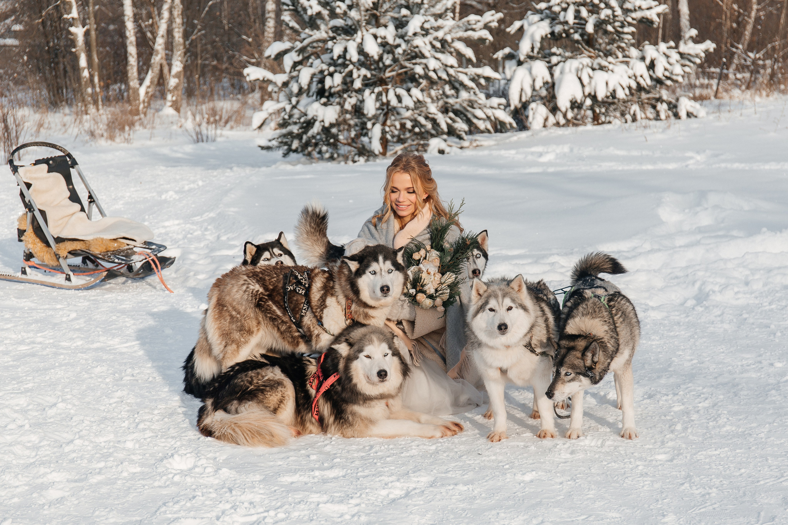 Свадебная фотосессия зимой. Фото Радости. Свадебный и семейный фотограф в Москве Юлия Самойлова